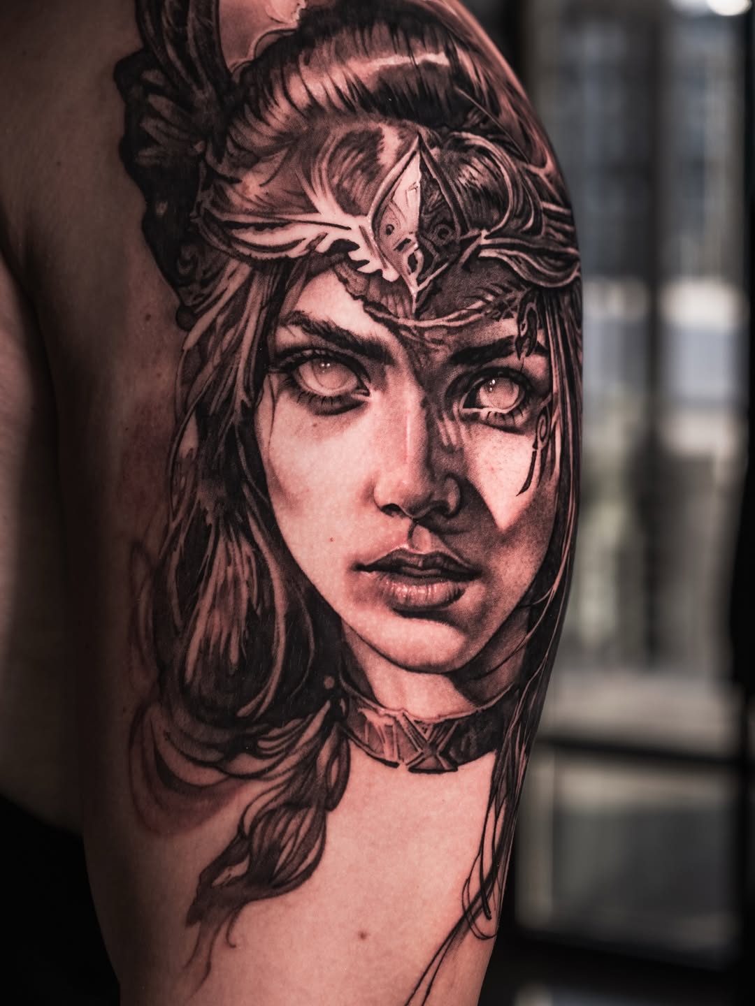 Tattoo by @a_ritova — realism, black_and_grey