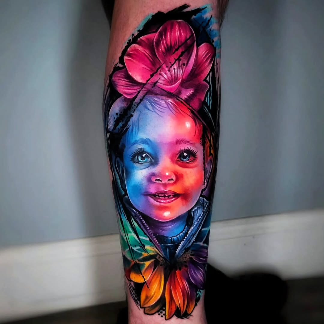 Tattoo by @victor_hatch_tattoos — realism, trash_polka