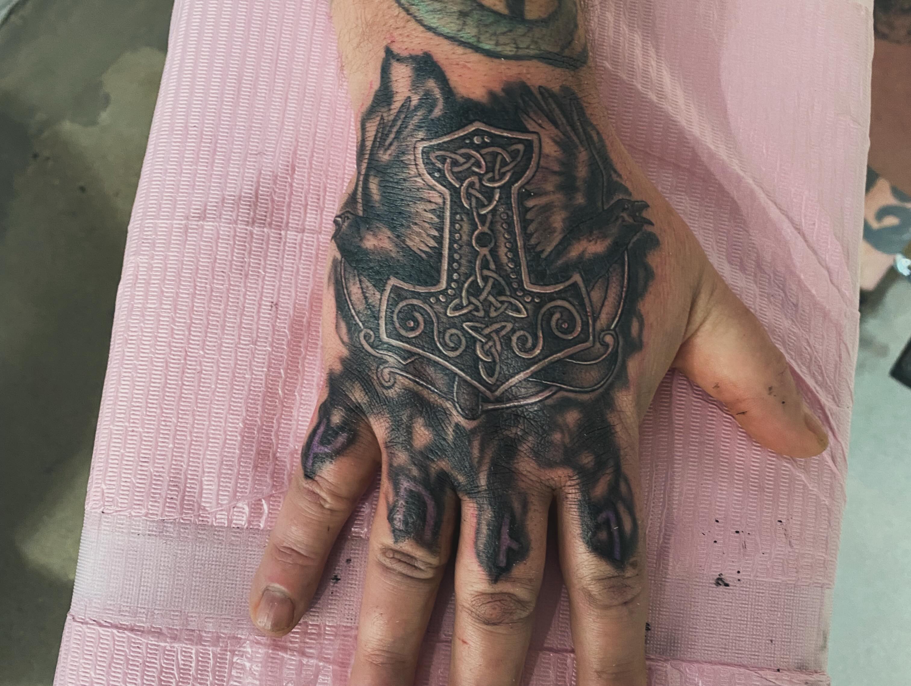 Tattoo by @wariospeedwagon — black_and_grey