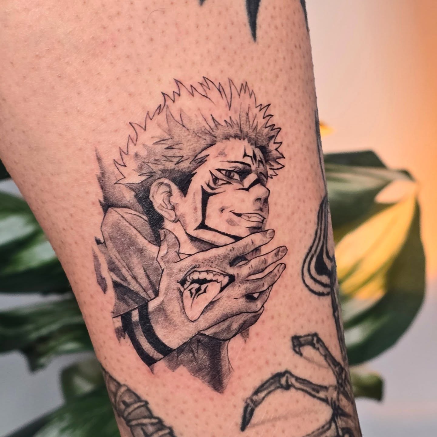 Japanese manga character anime tattoo on the forearm by Scribbles (Teala René), Charlotte, North Carolina
