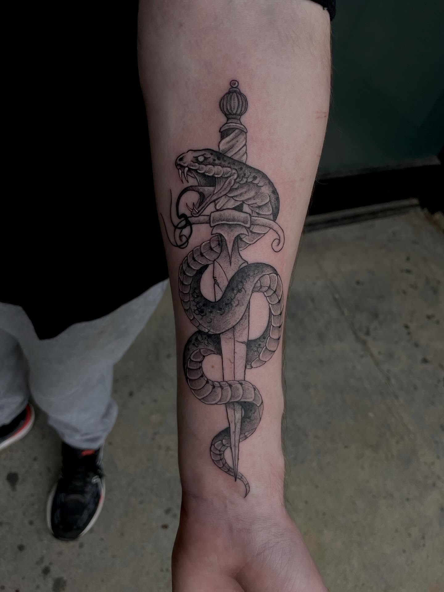 Tattoo by @doingadraw — black_and_grey