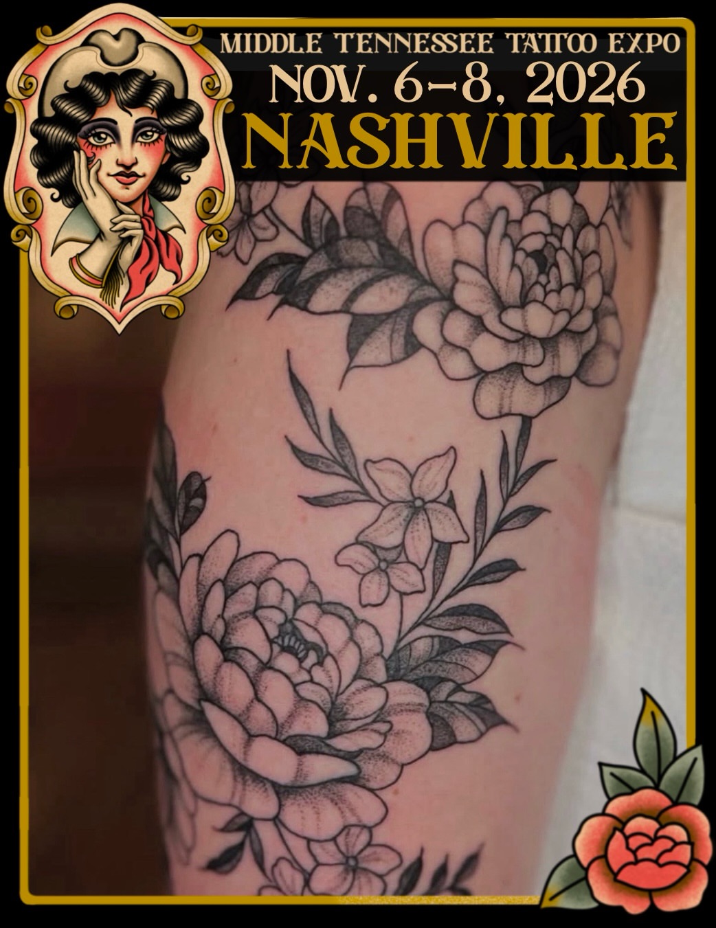 Tattoo by @thepinklady.tattoos — american_traditional, dotwork