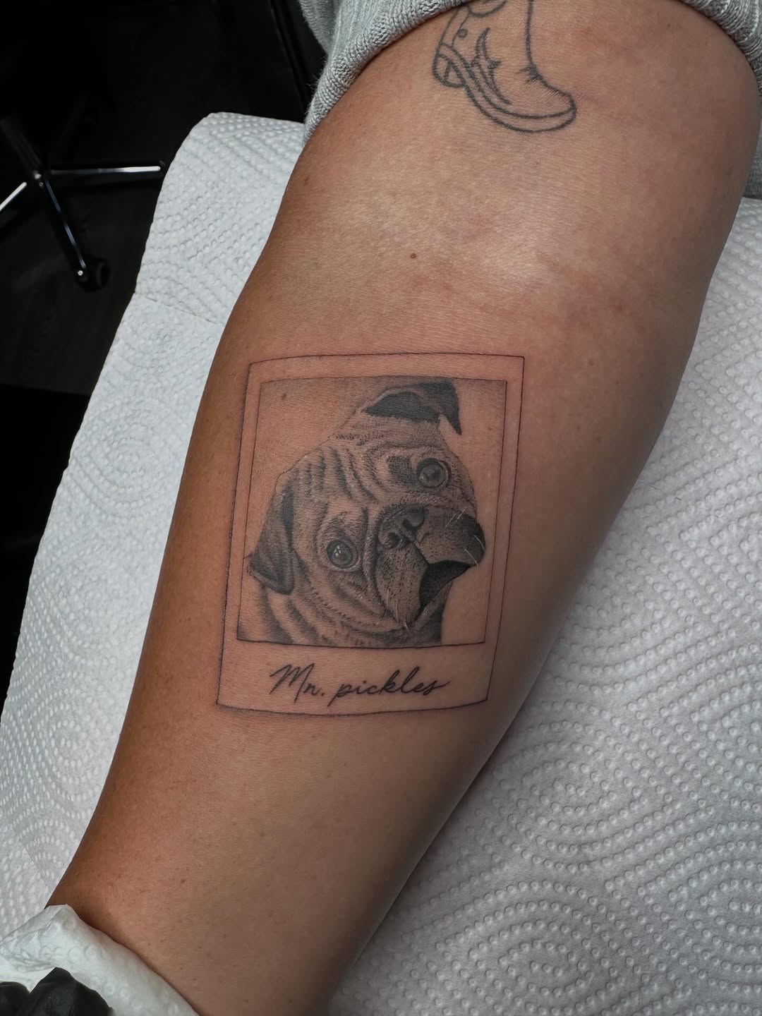 Tattoo by @tattoosbyhails — realism, lettering_script