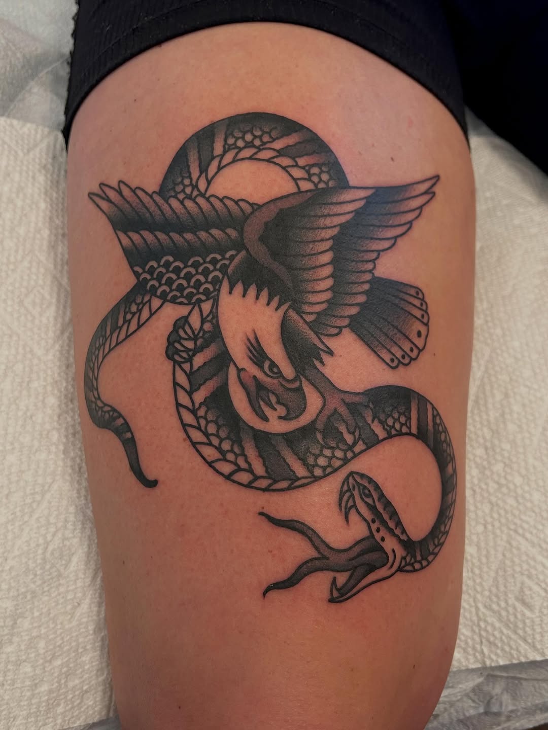 Tattoo by @christian.lasyone — american_traditional, black_and_grey