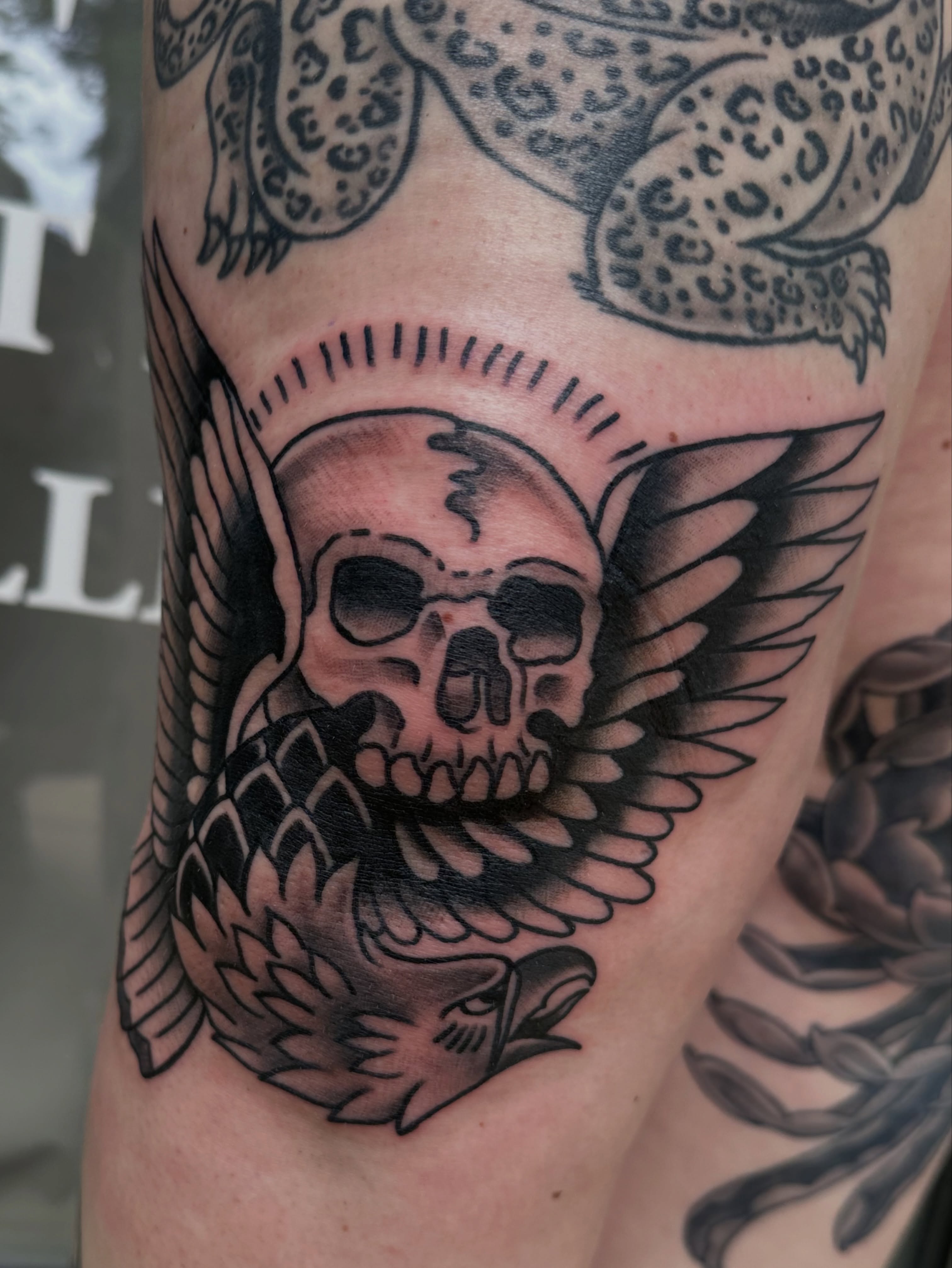 Tattoo by @andyisashark — black_and_grey, realism