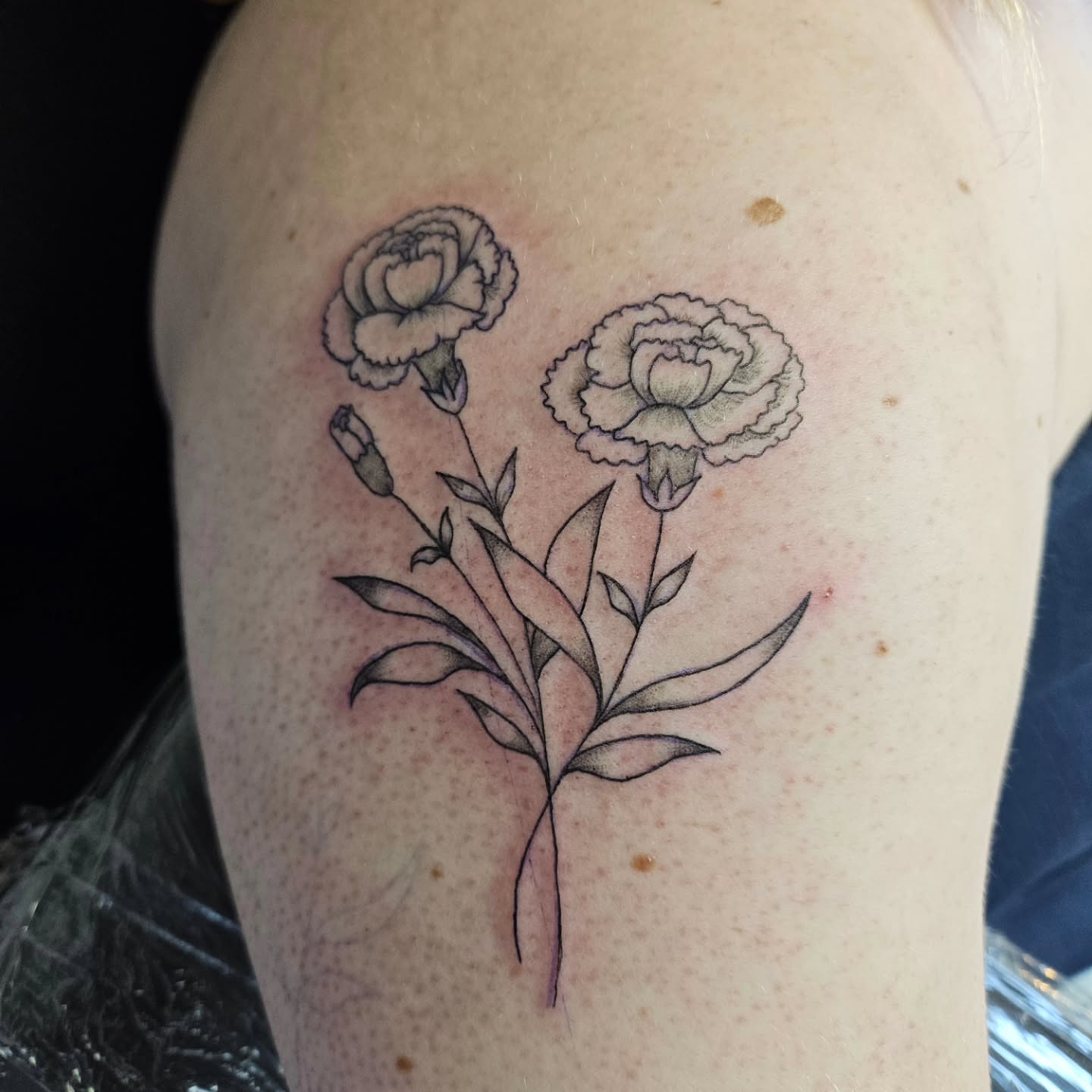 Tattoo by @carolynxriot.tattoos — black_and_grey