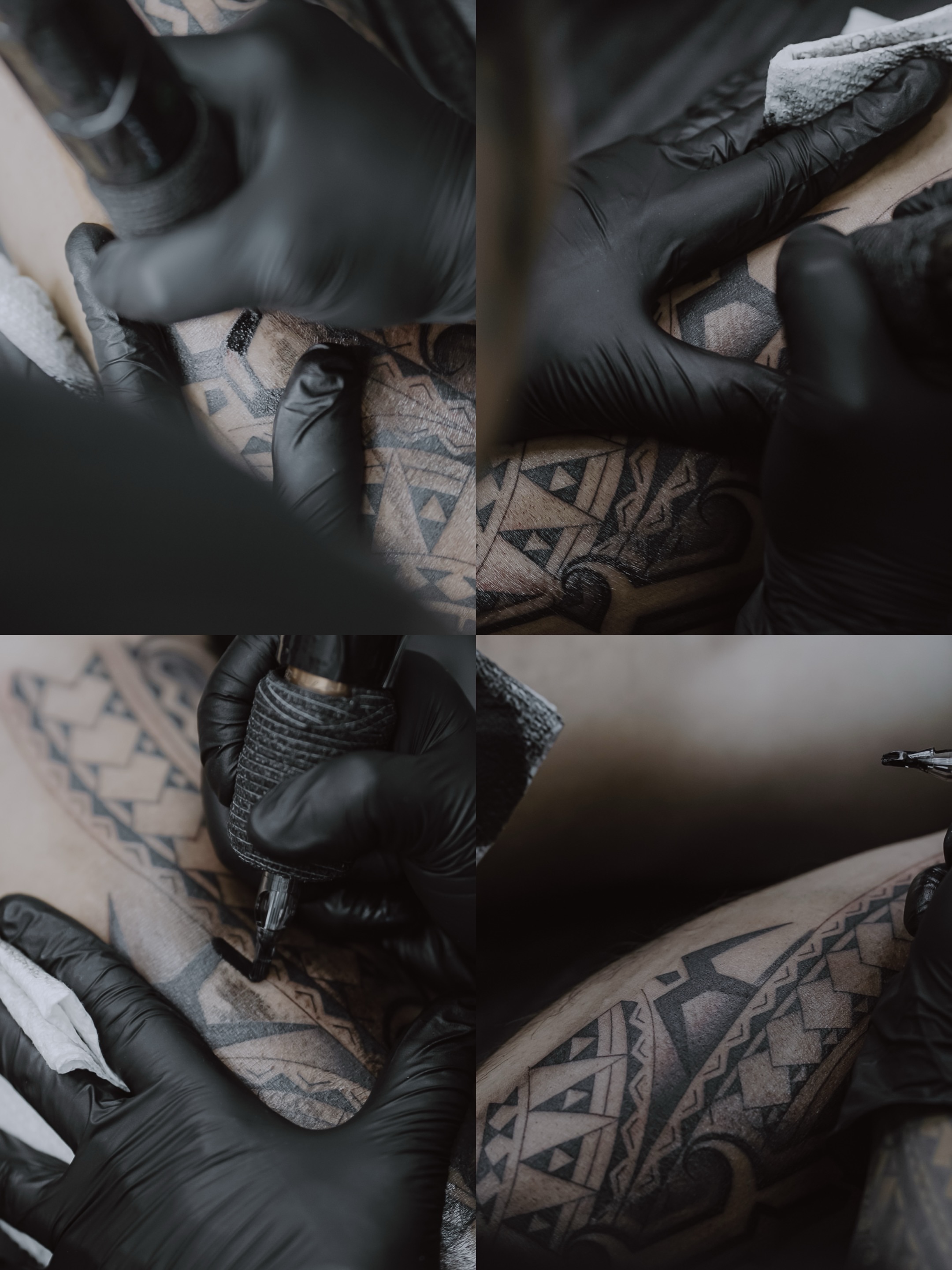 Tribal pattern tribal tattoo on the forearm by TATTOOS by DESMOND