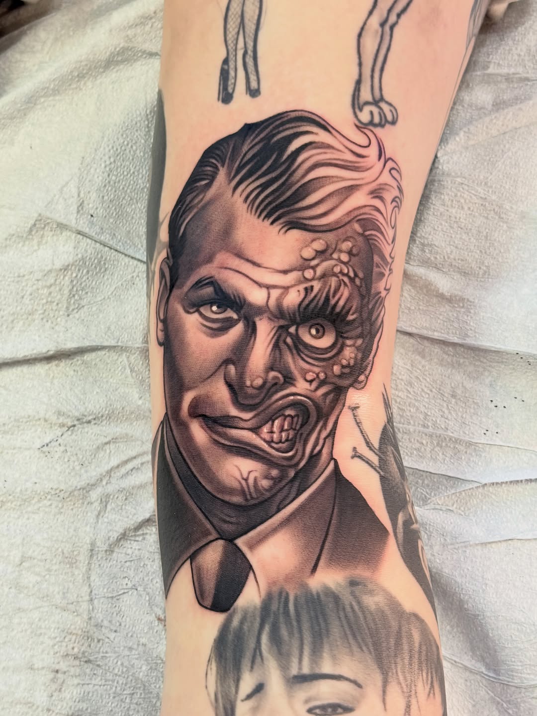 Tattoo by @braddoziertattoos — realism, black_and_grey