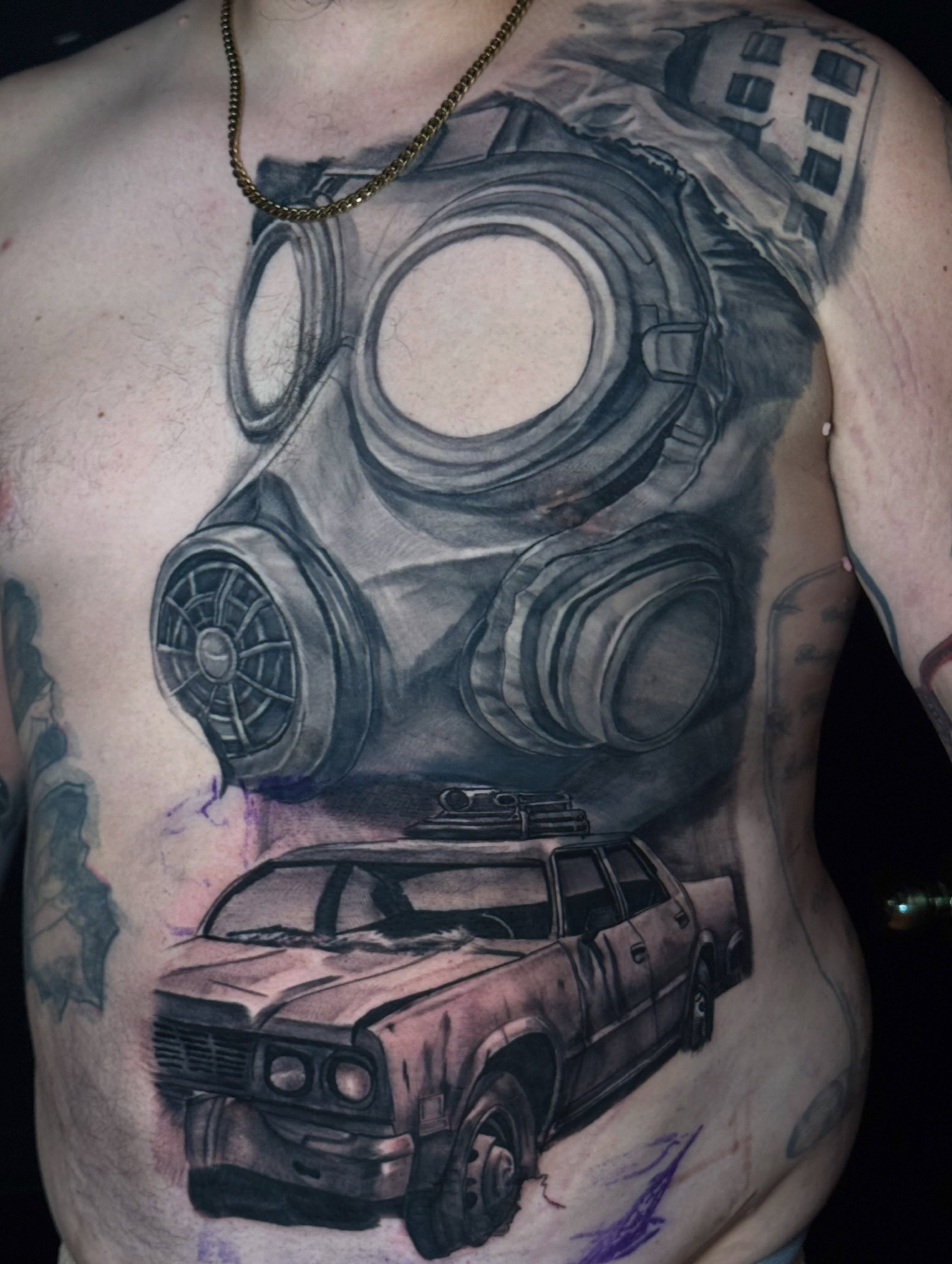 Tattoo by @tonywhodoestattoos — realism, dark_realism