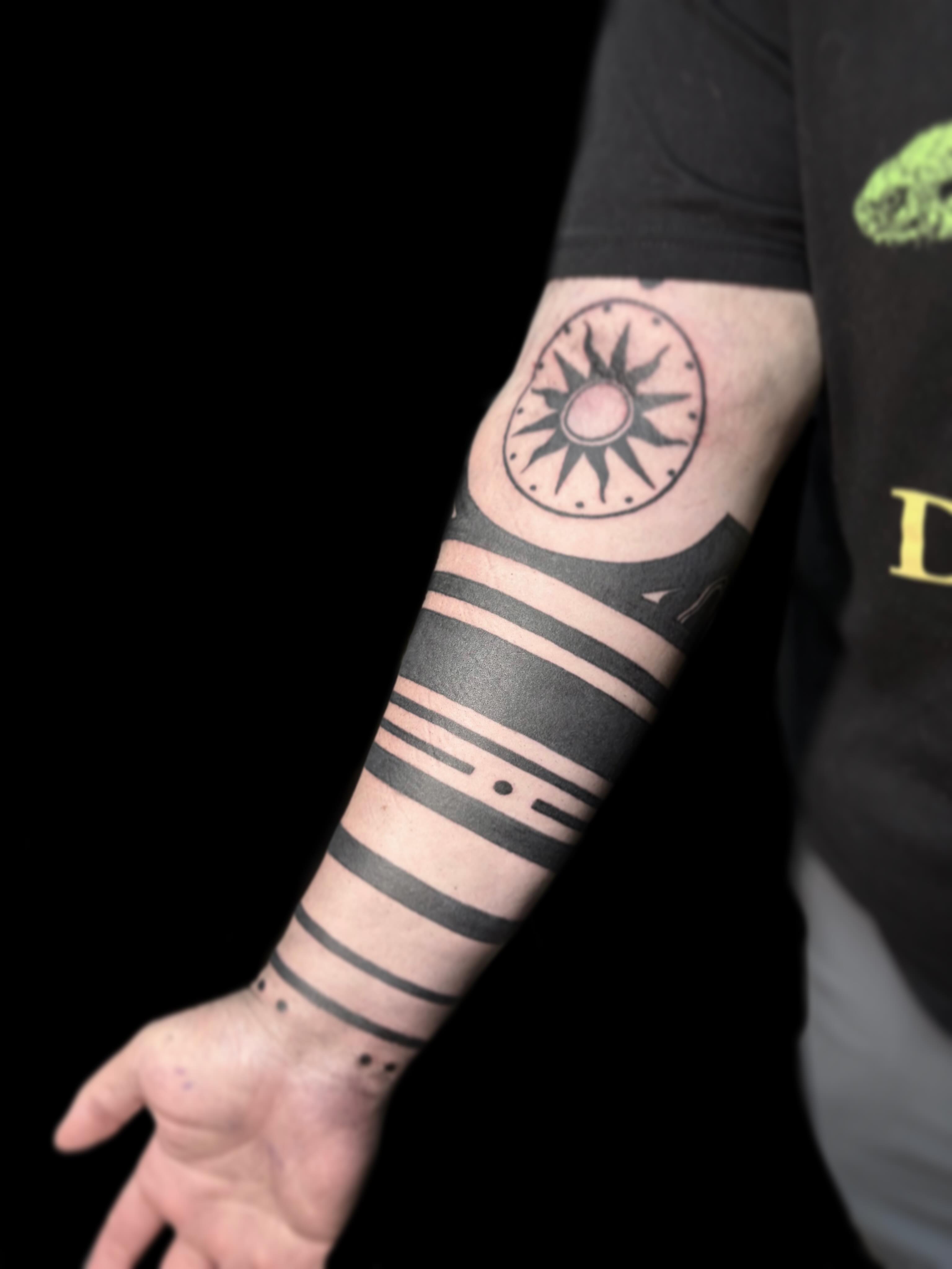 Tattoo by @theinkedfrog — black_and_grey