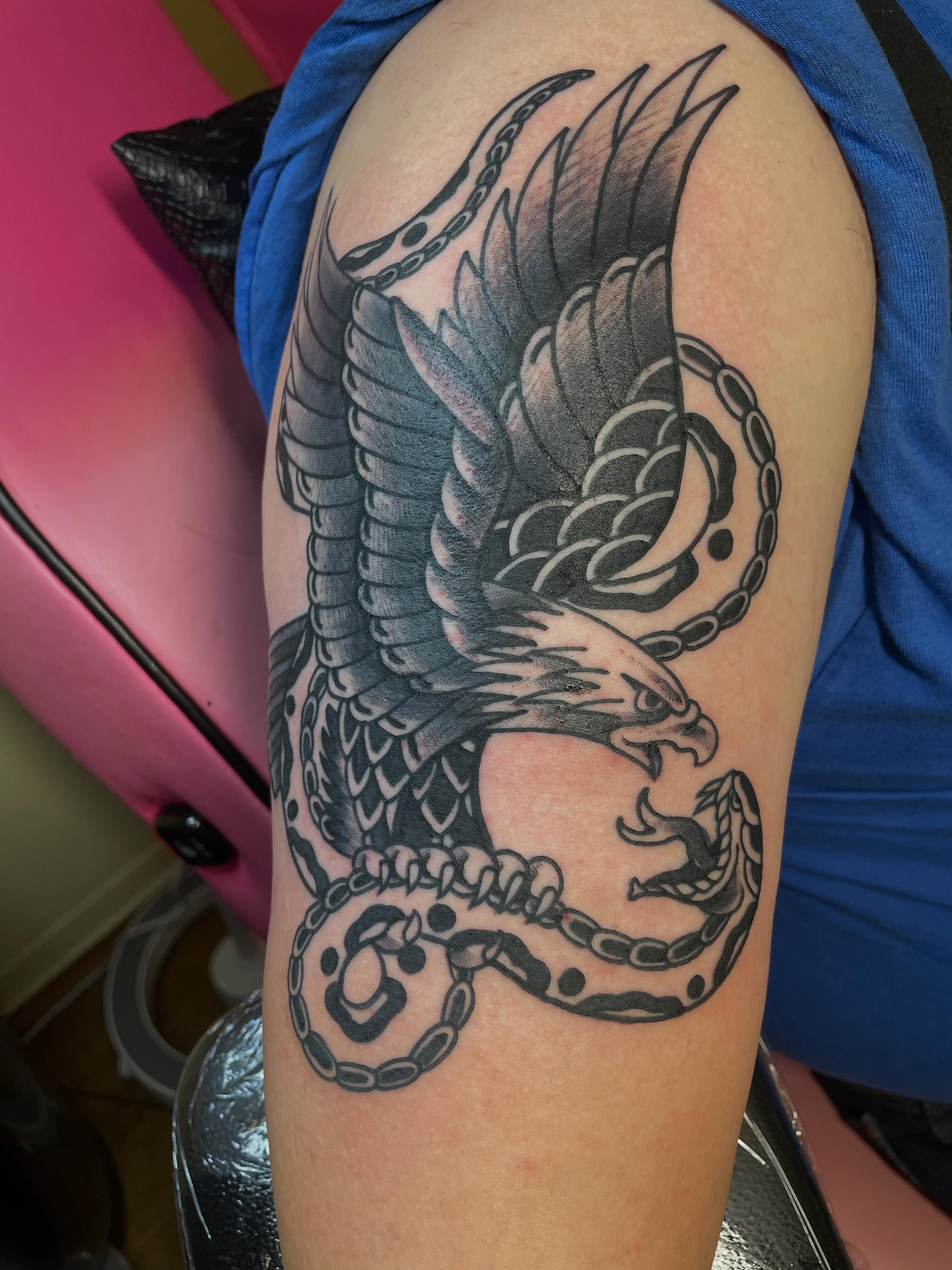 Tattoo by @alexbtatz — black_and_grey