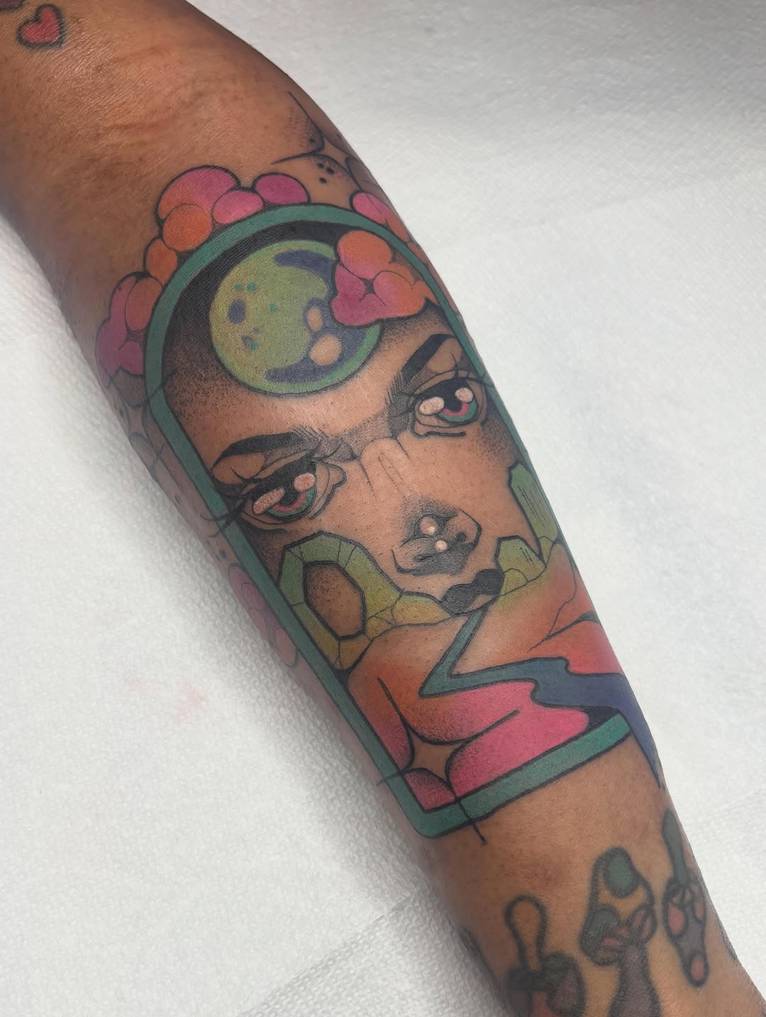 Tattoo by @carly.tattoos — new_school, trash_polka