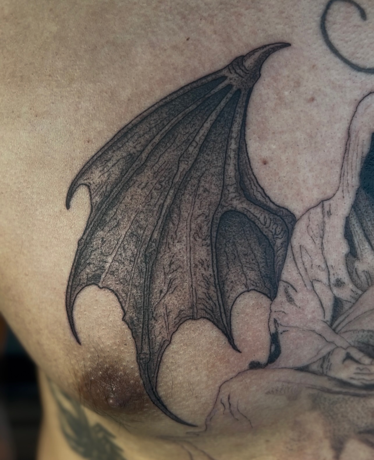 Tattoo by @loveyoutodeathtattoo — black_and_grey