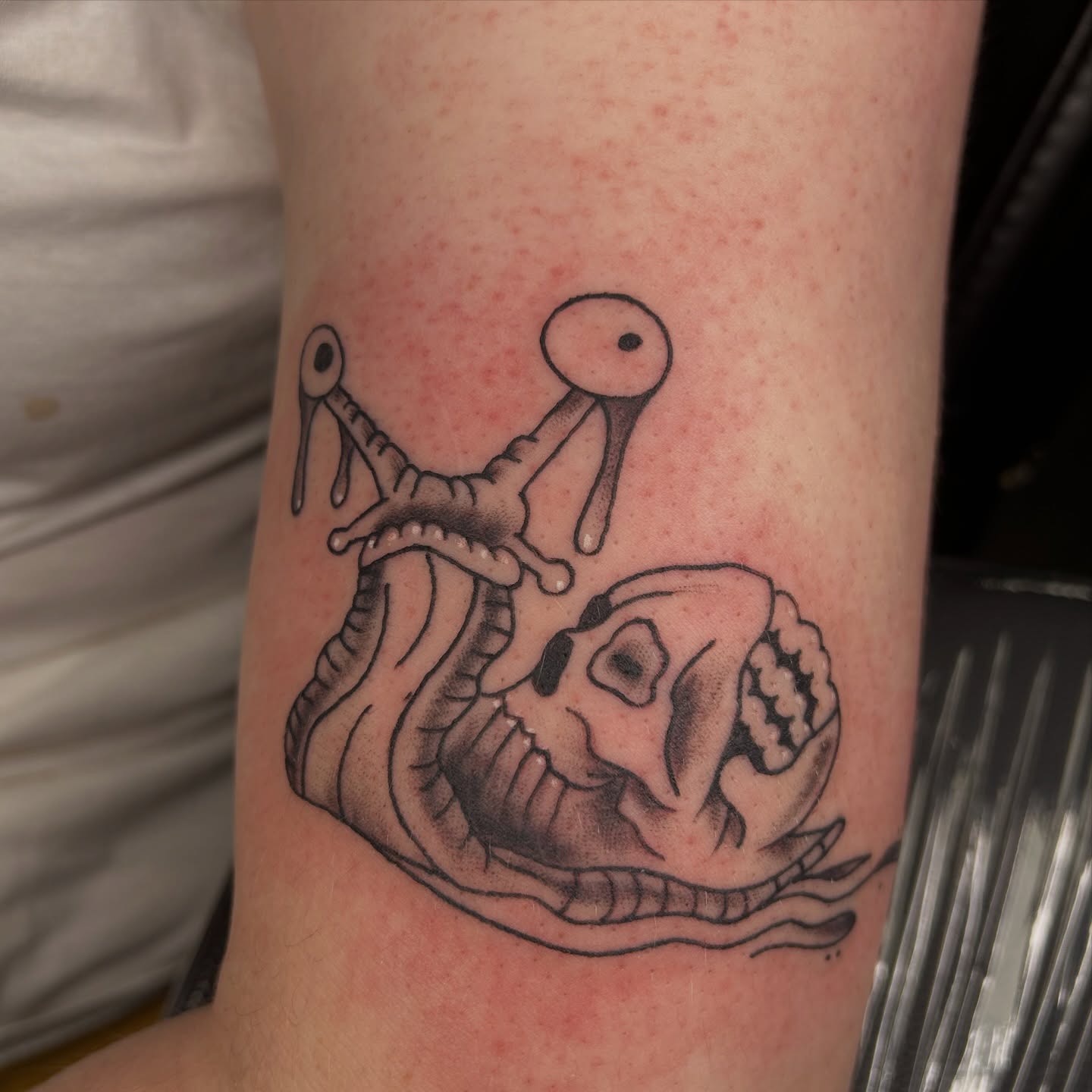 Tattoo by @princess.hannie.tattoos — black_and_grey
