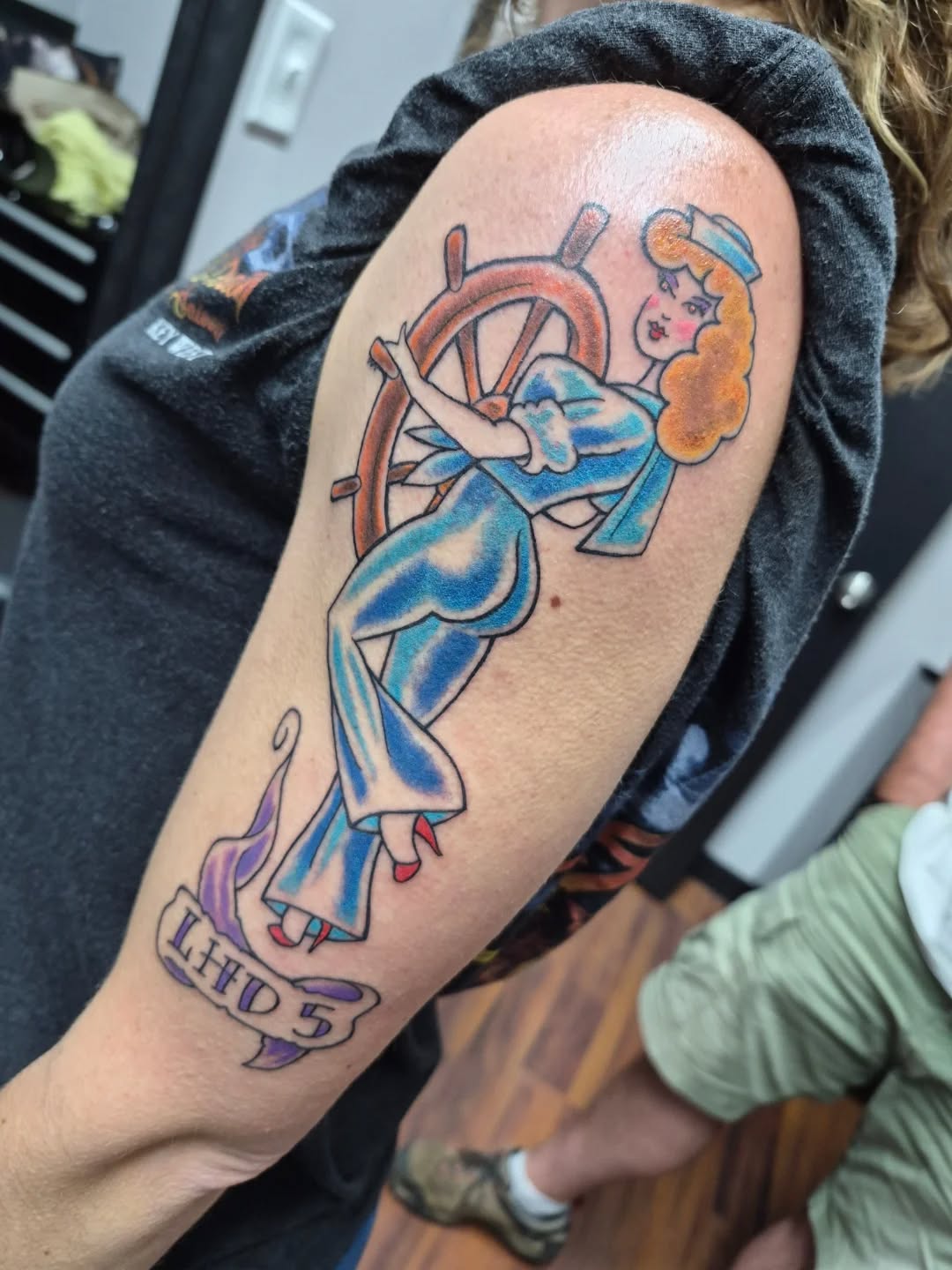Tattoo by @art859 — american_traditional, lettering_script
