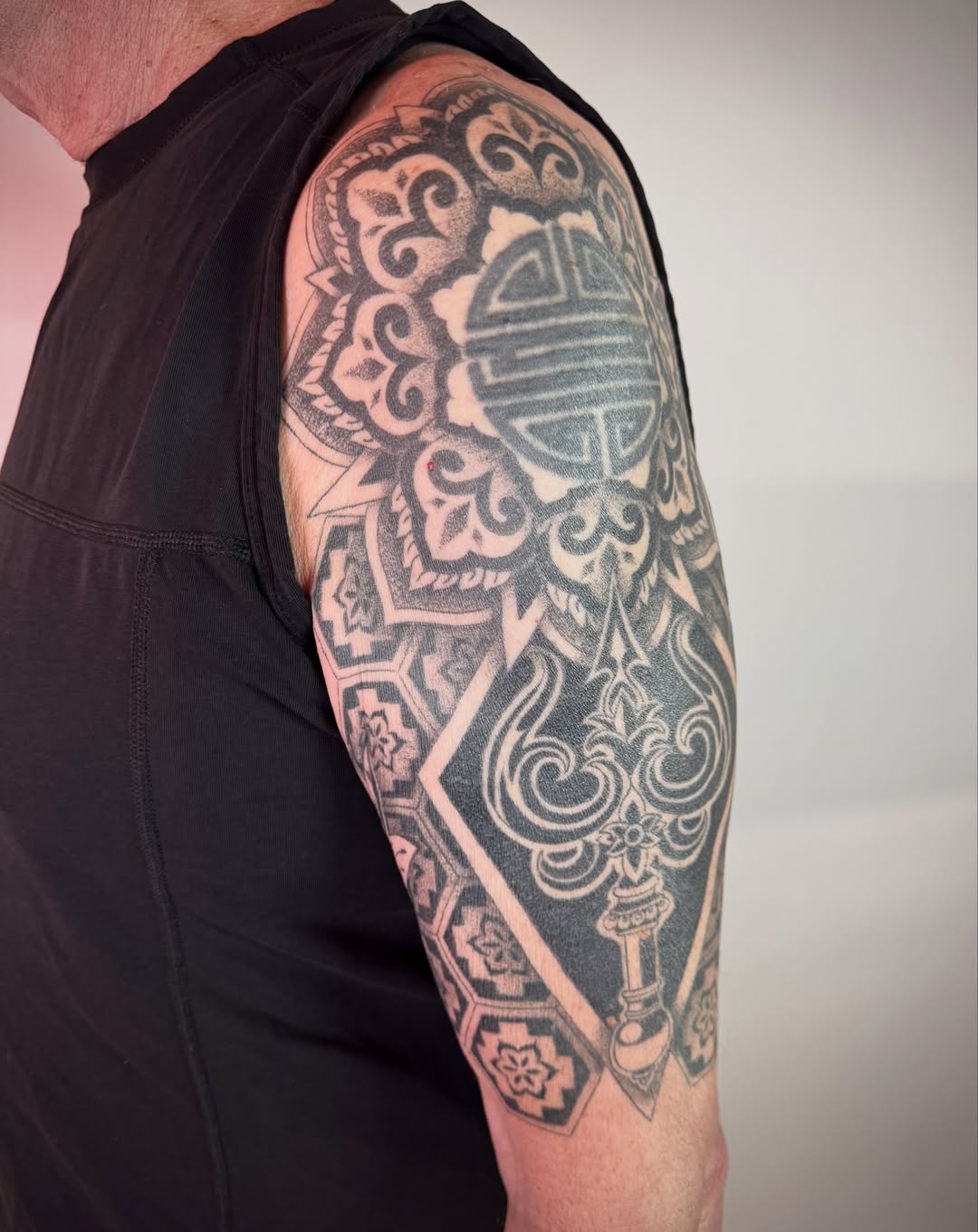 Tattoo by @ghostriverart — geometric