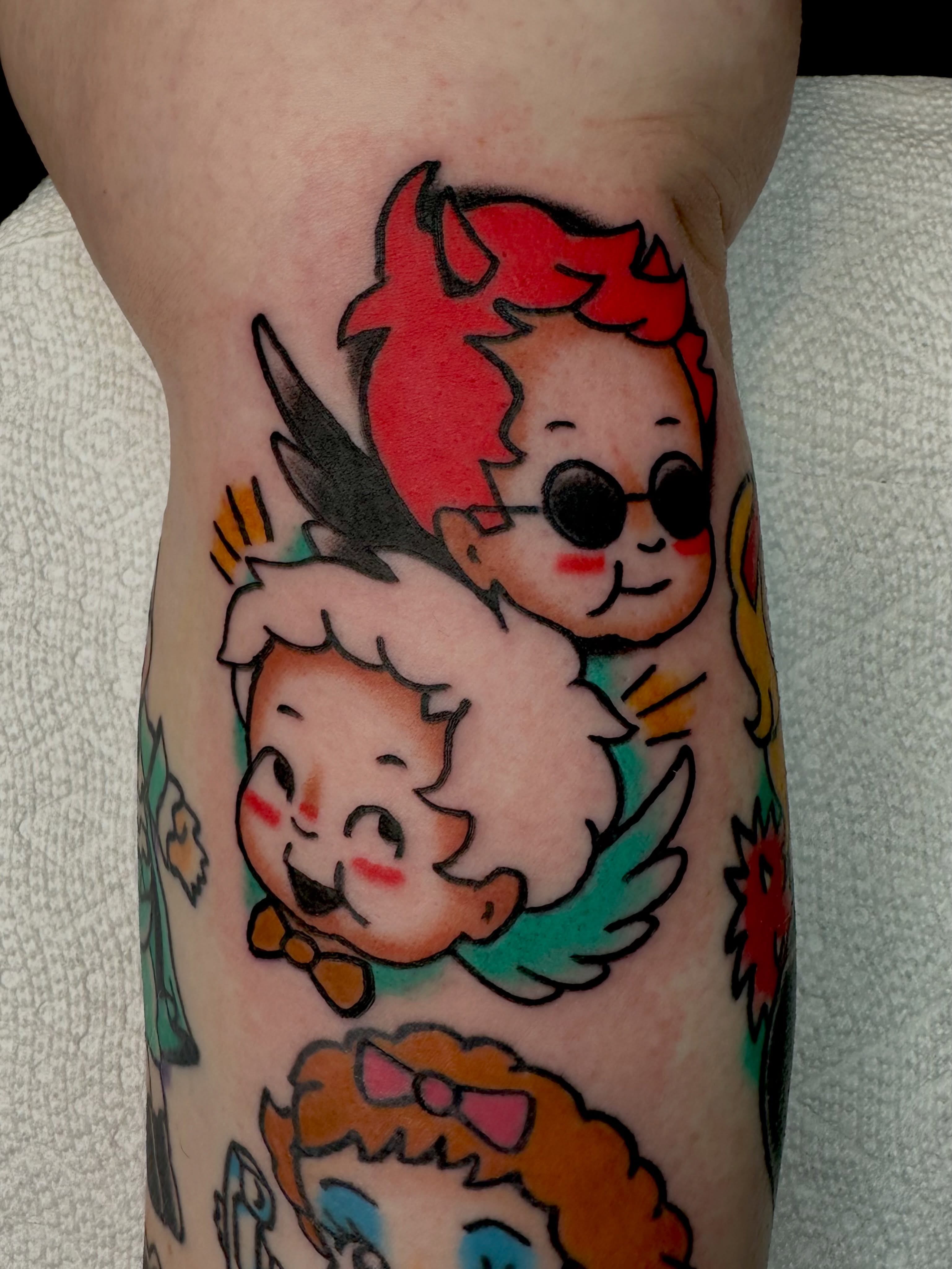 Angels American traditional tattoo on the forearm by β₯ππππππβ₯ππππβ₯ Traditional Tattoos