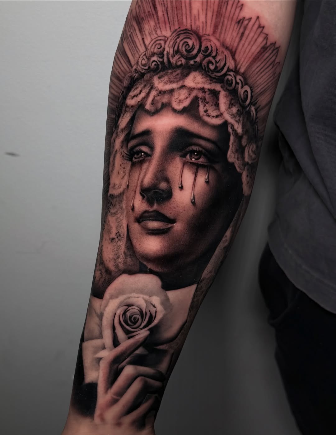 Tattoo by @leahross_tattoo — realism, black_and_grey