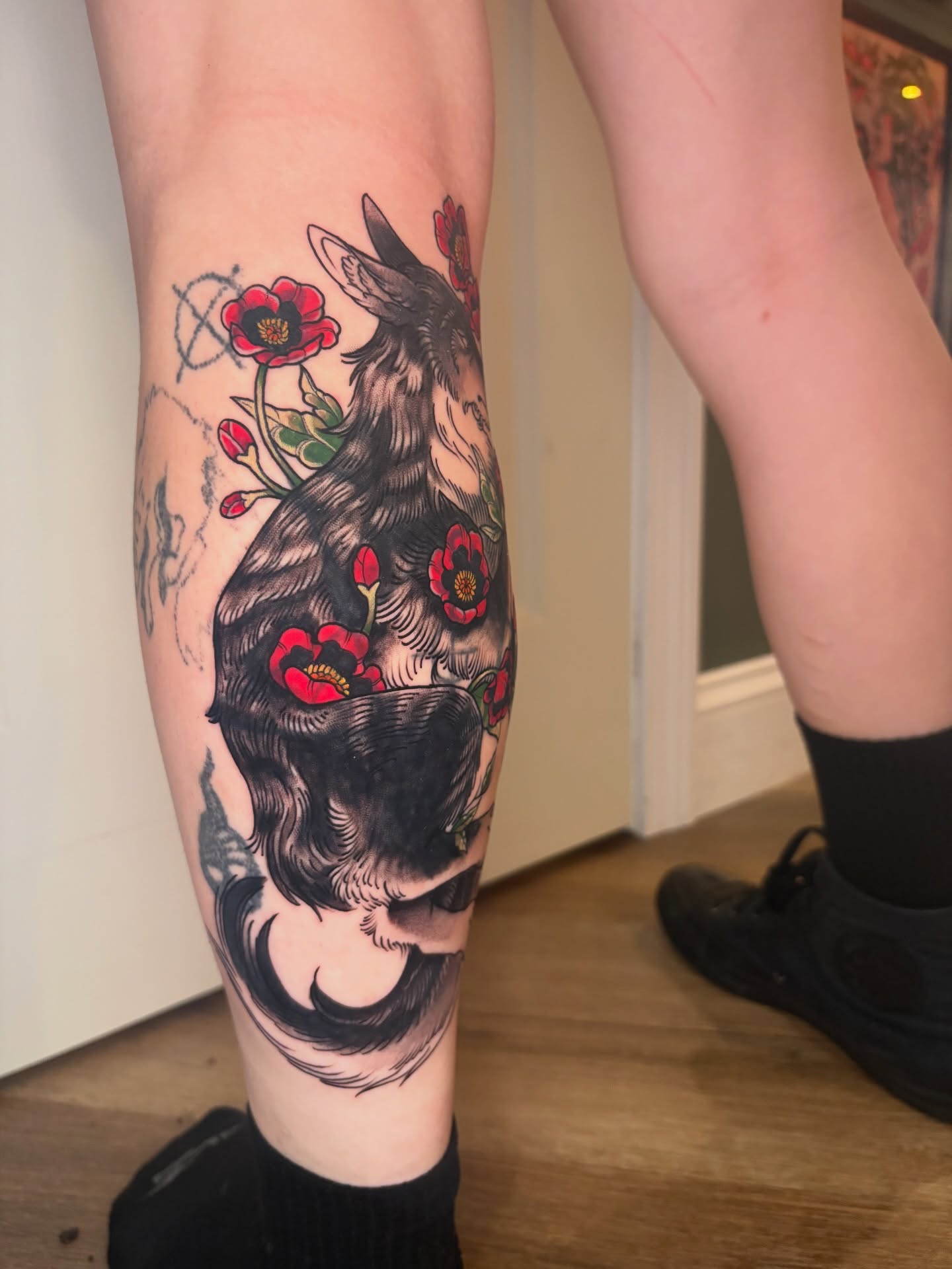 Tattoo by @folktaletattoo — american_traditional, dotwork