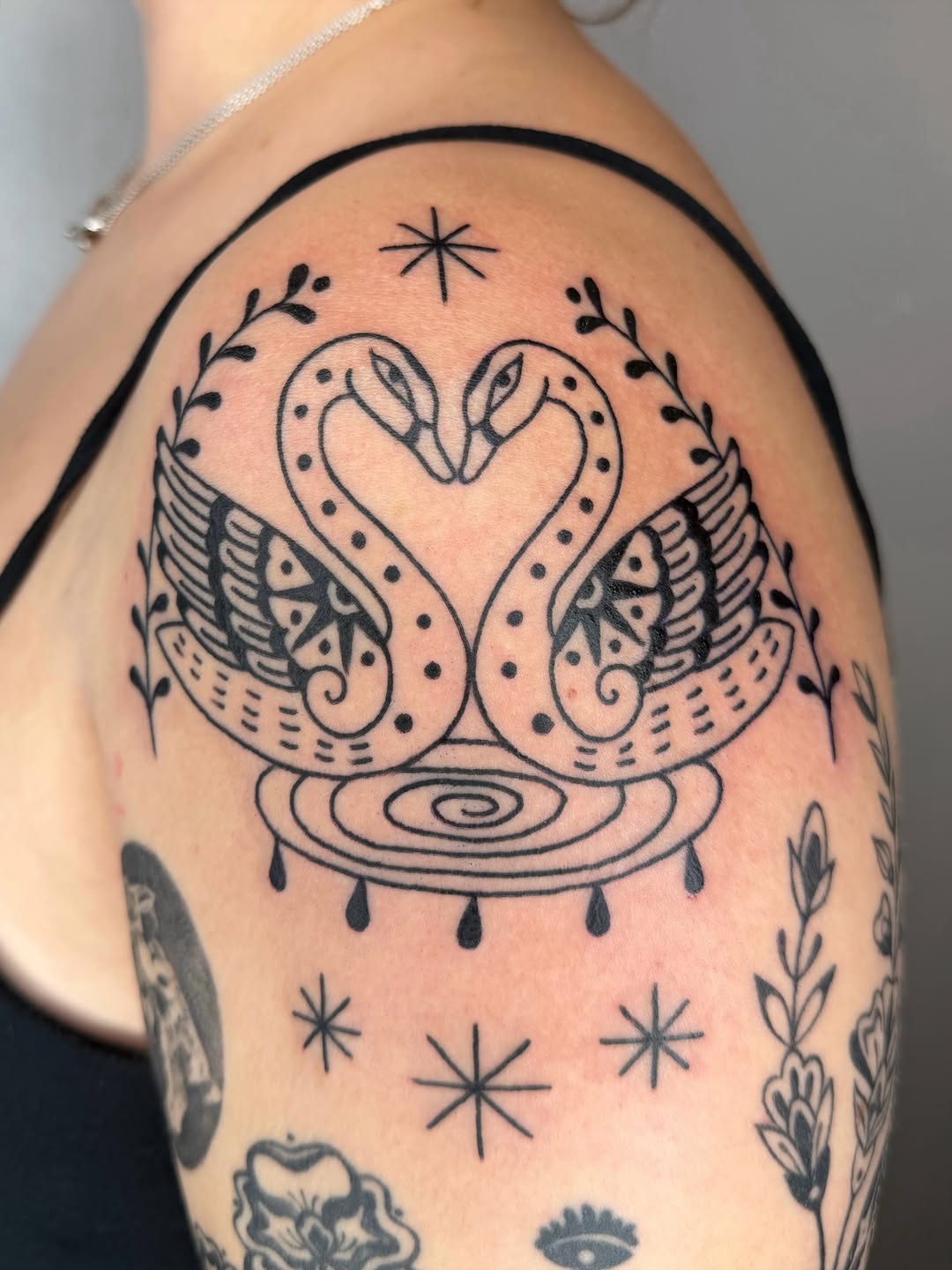 Tattoo by @cosmic___karma — blackwork, ornamental