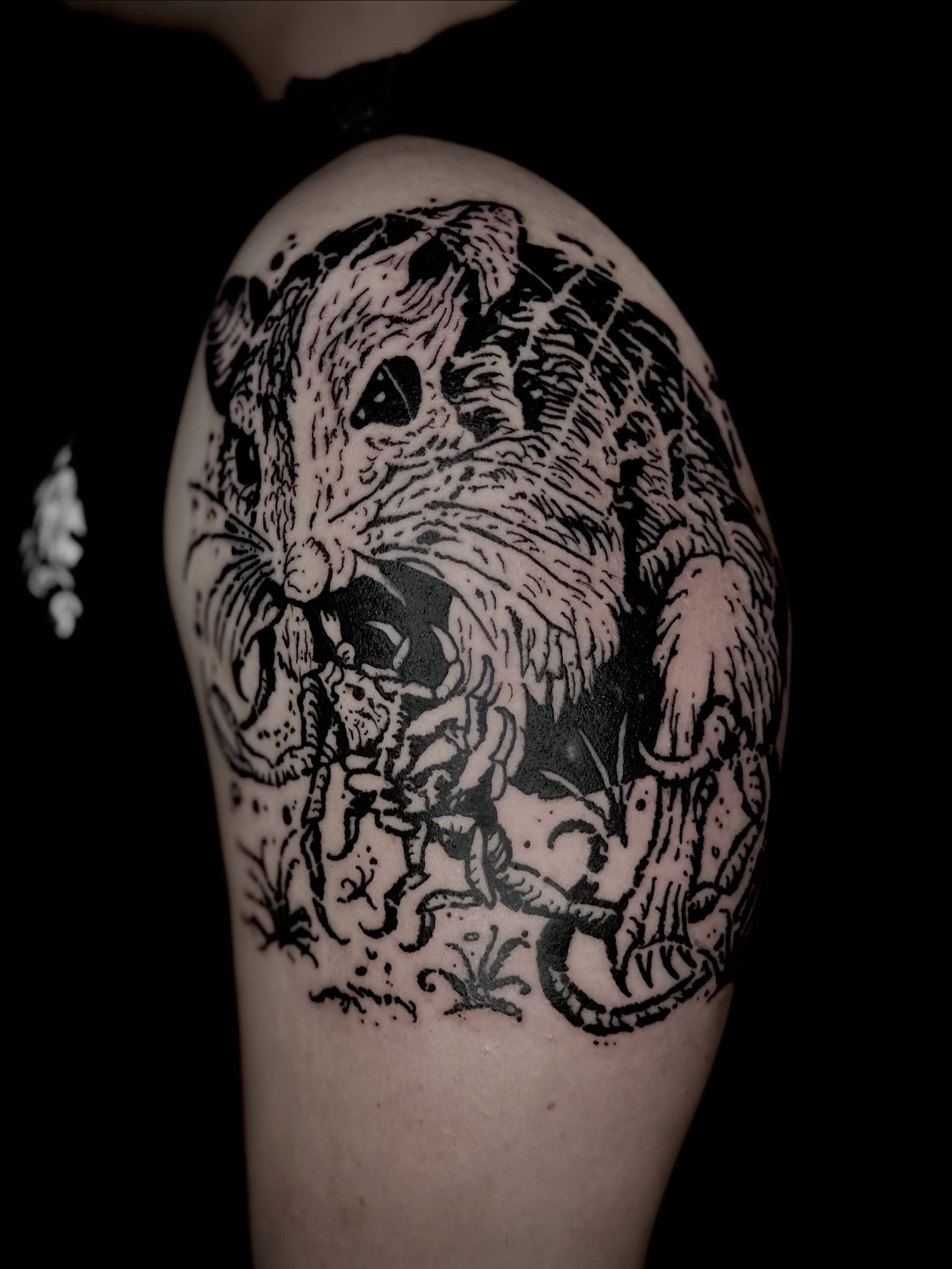 Tattoo by @crow_durany_art — black_and_grey