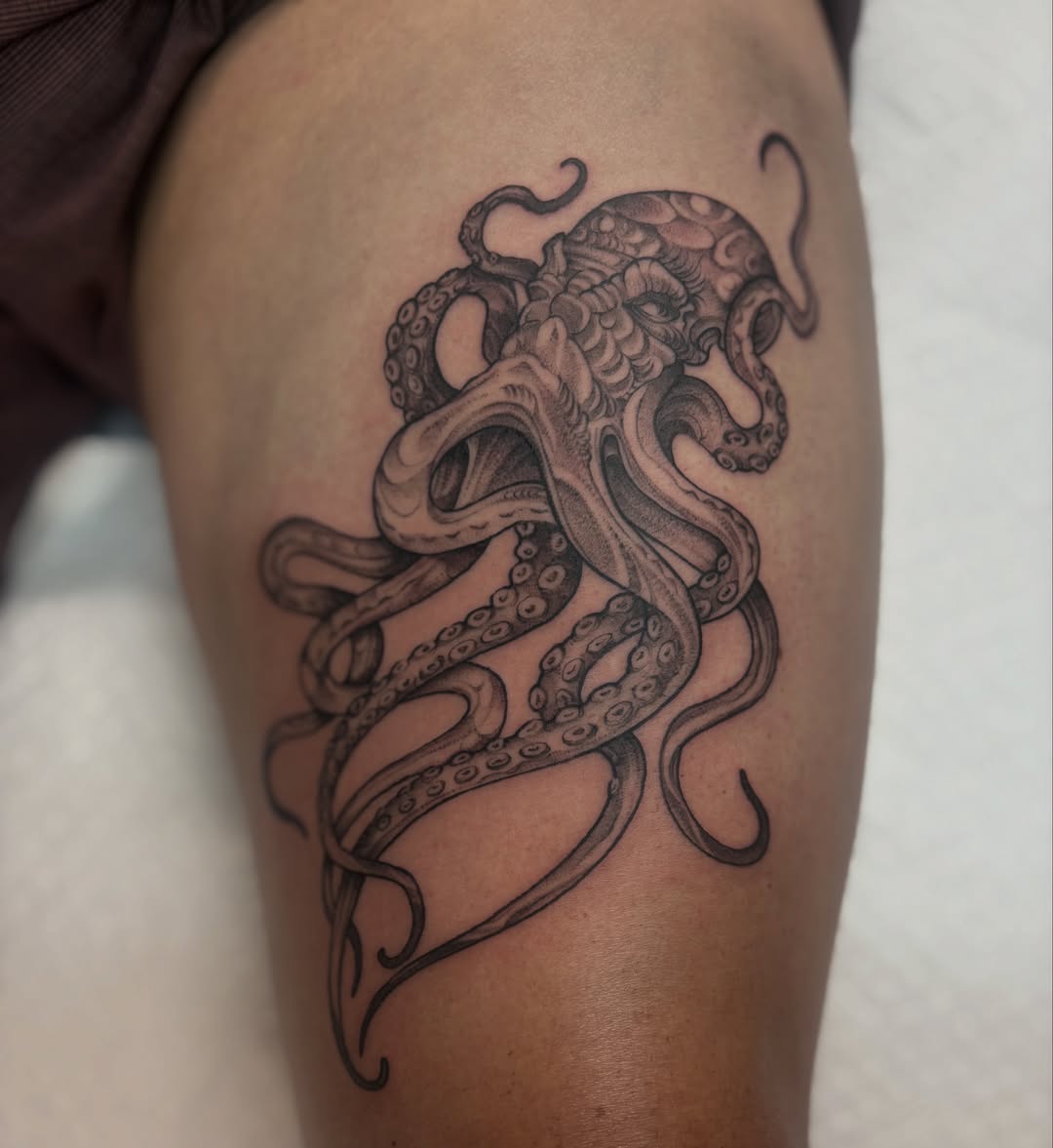 Tattoo by @genevieveink — black_and_grey