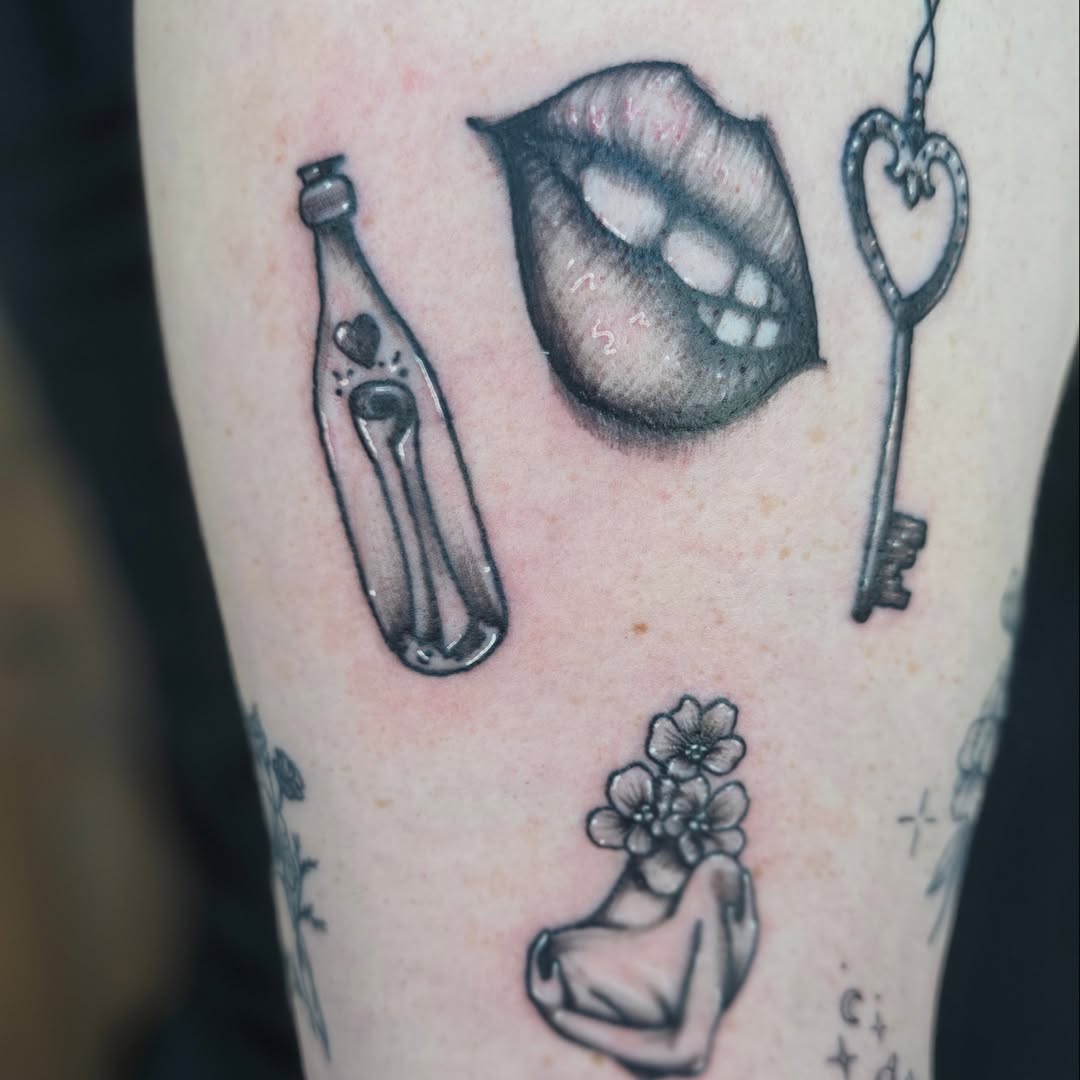 Tattoo by @cerberustattoos — black_and_grey