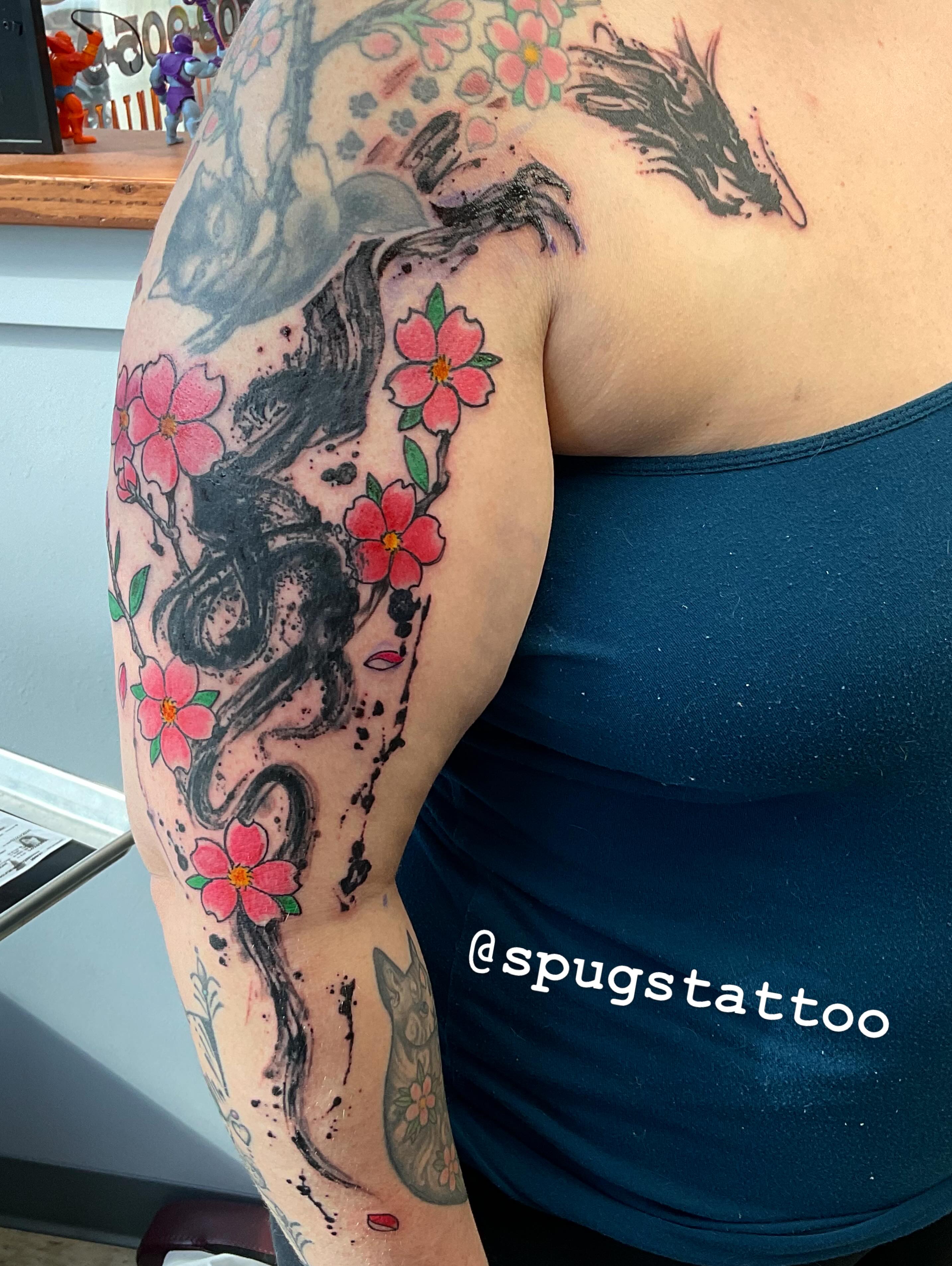 Tattoo by @spugstattoo — japanese_irezumi, dotwork