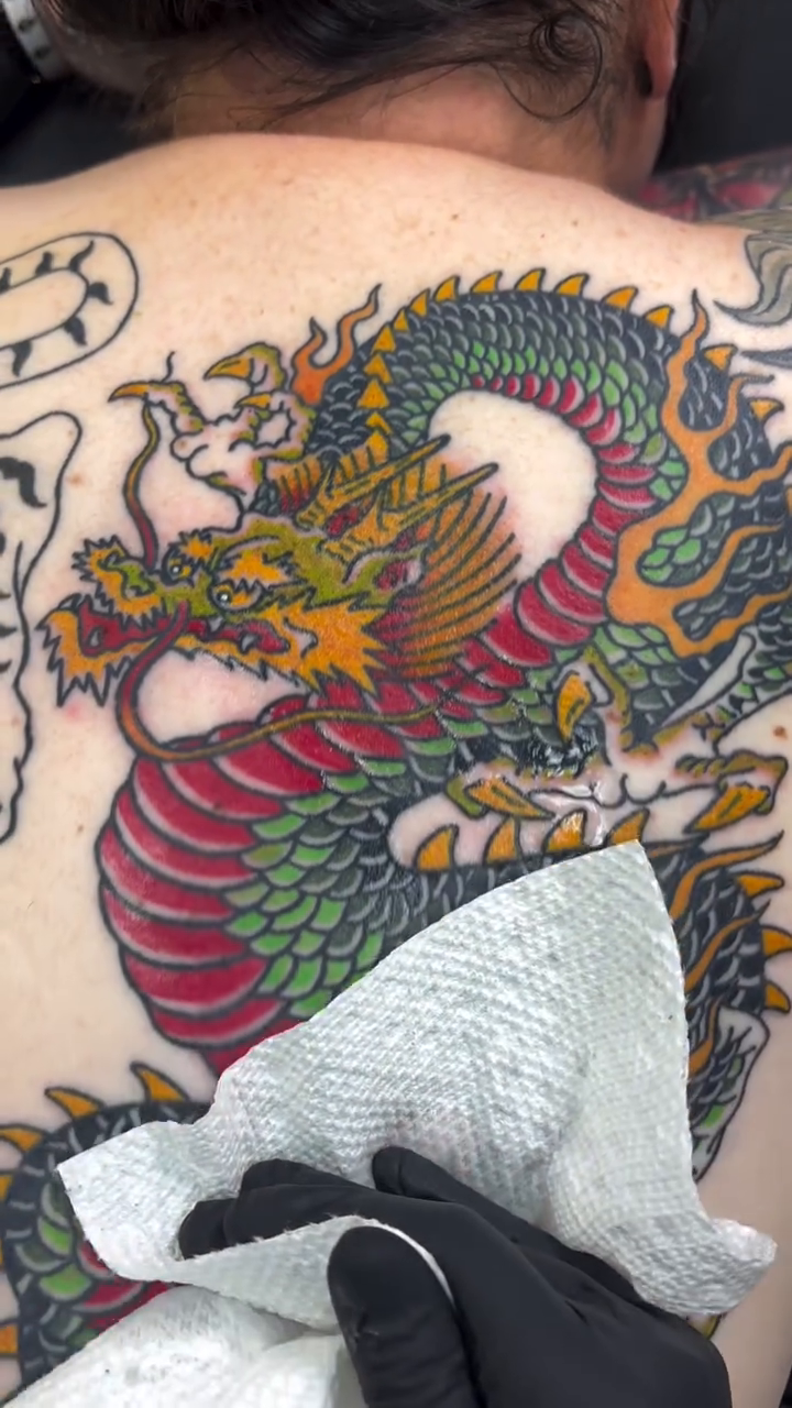 Dragon japanese irezumi tattoo by Natalie Opal🪻🍎🫖