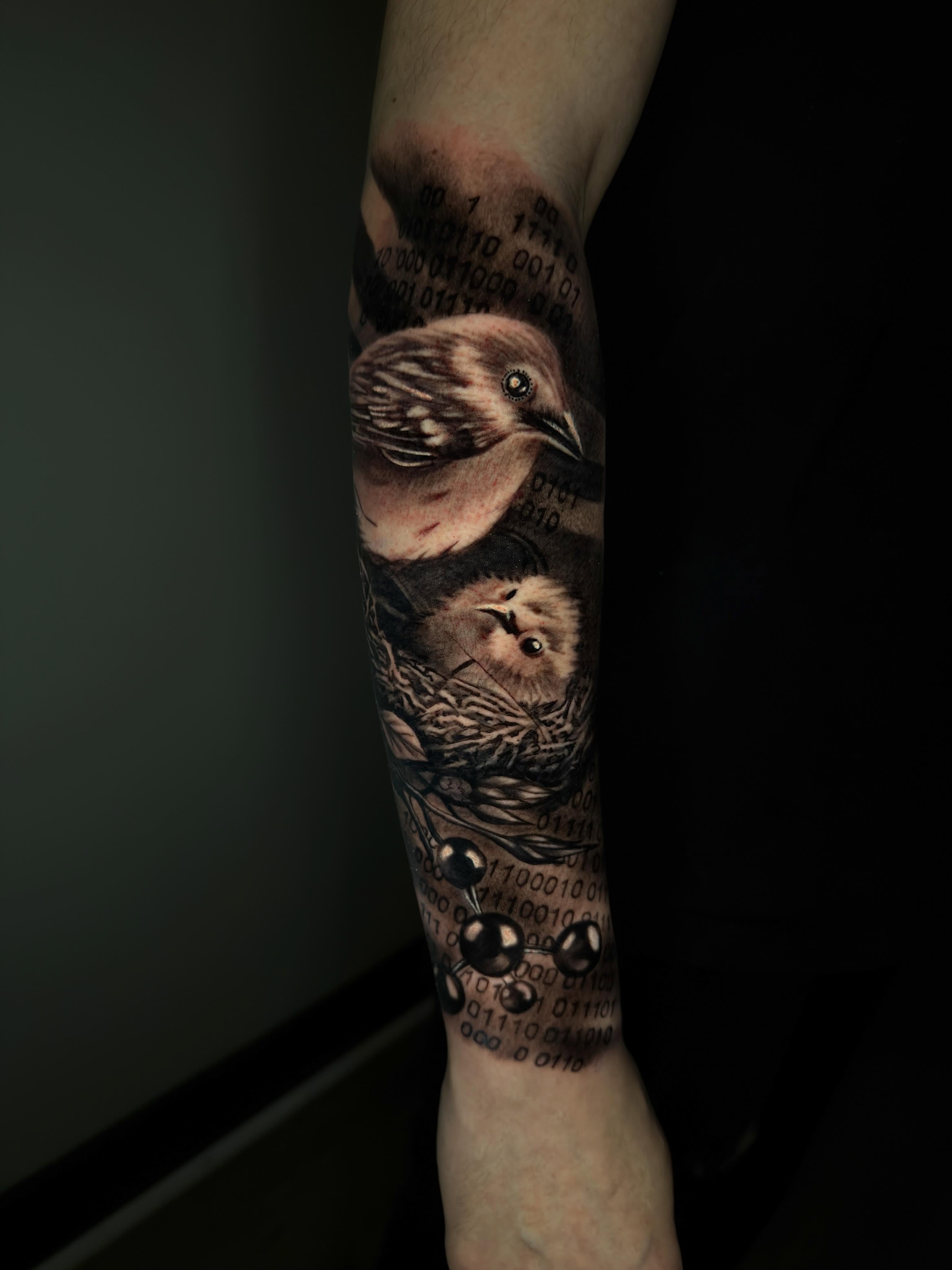Tattoo by @fishbonestattoo — realism, dotwork