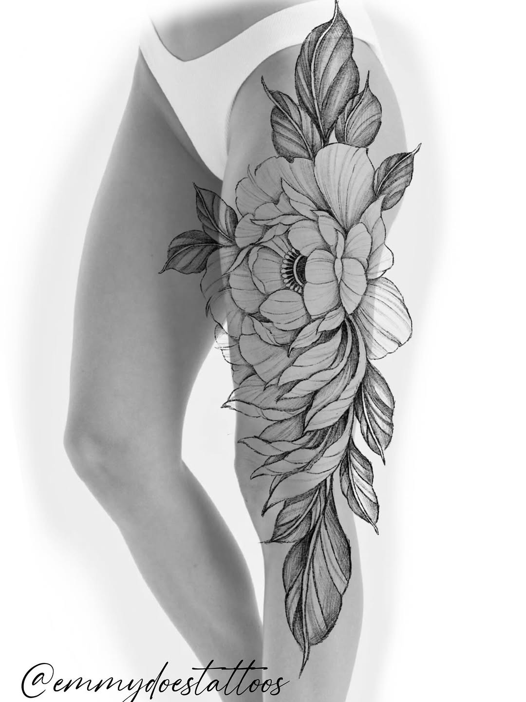 Tattoo by @emmydoestattoos โ fine_line, black_and_grey