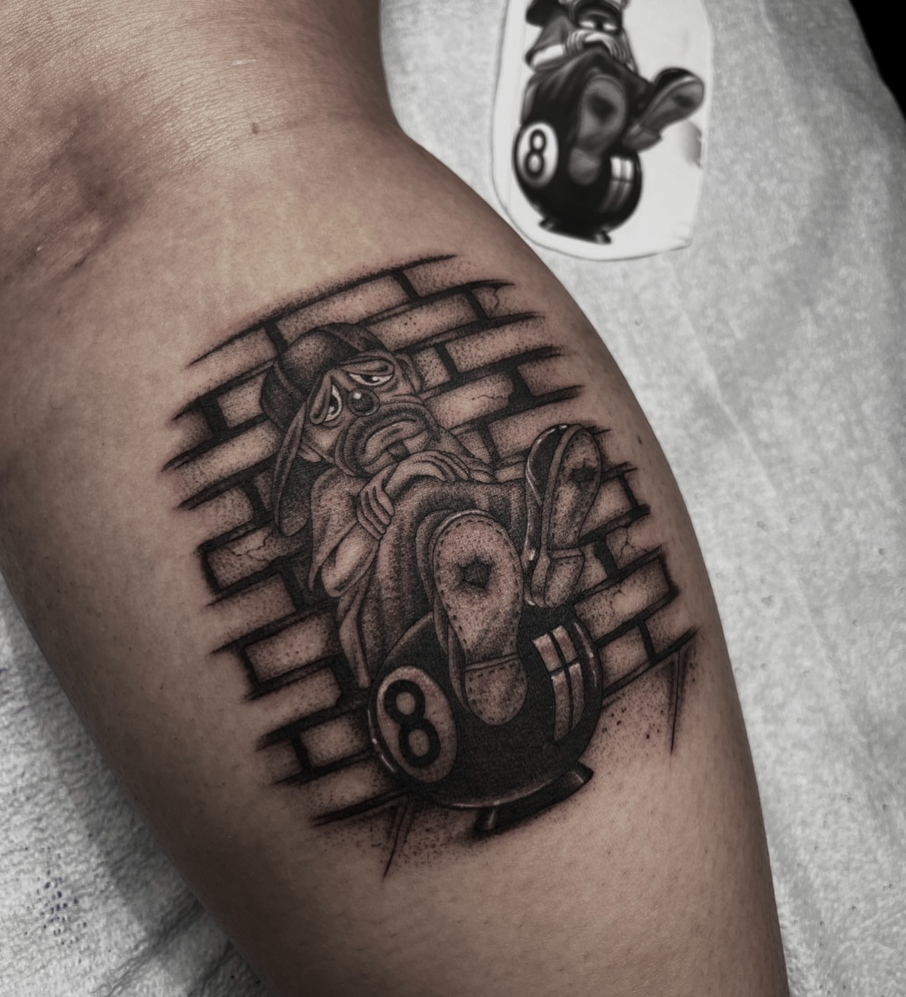 Tattoo by @dagger.eyes — black_and_grey