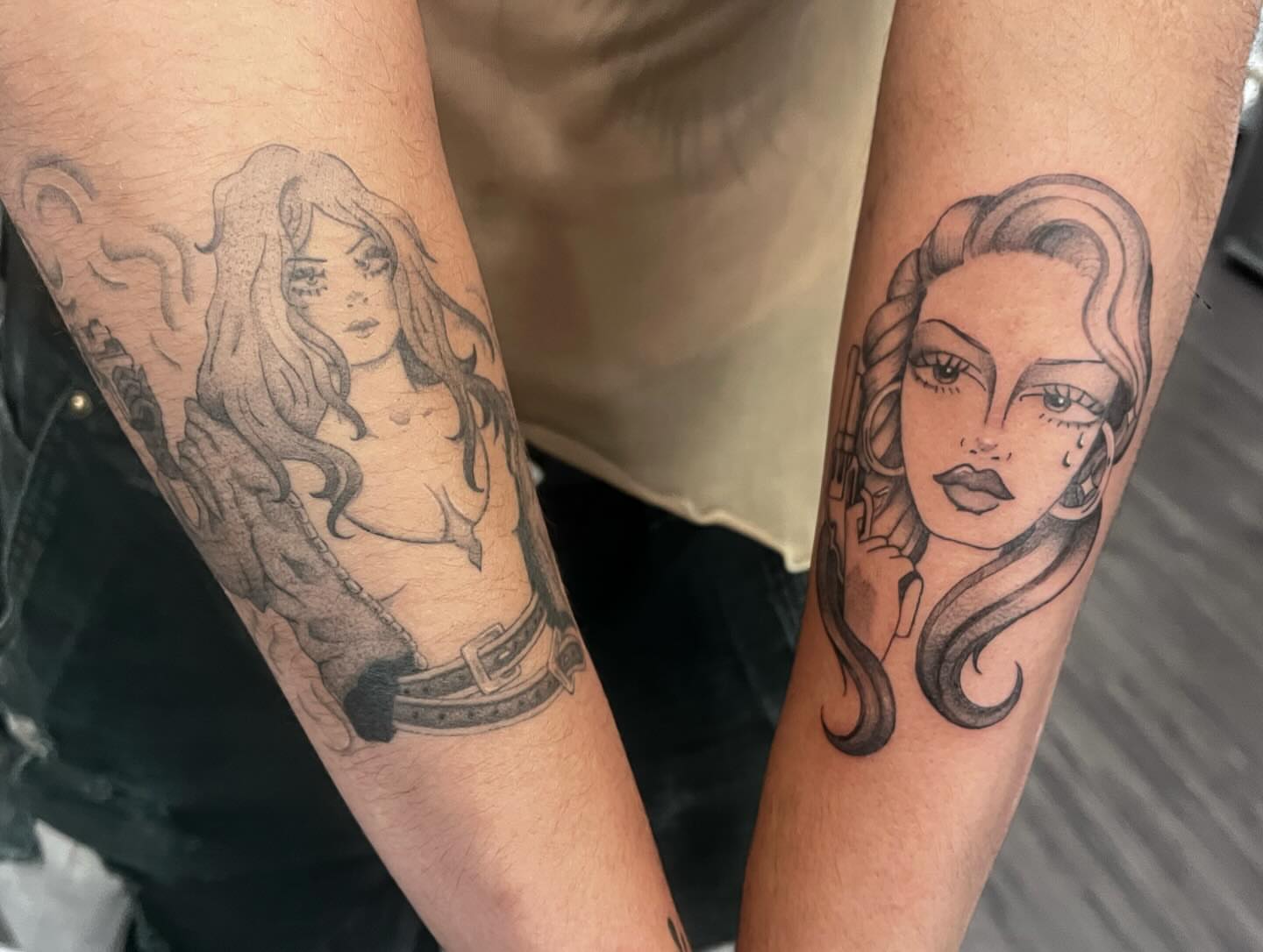 Tattoo by @inkprinc3ss — black_and_grey, realism