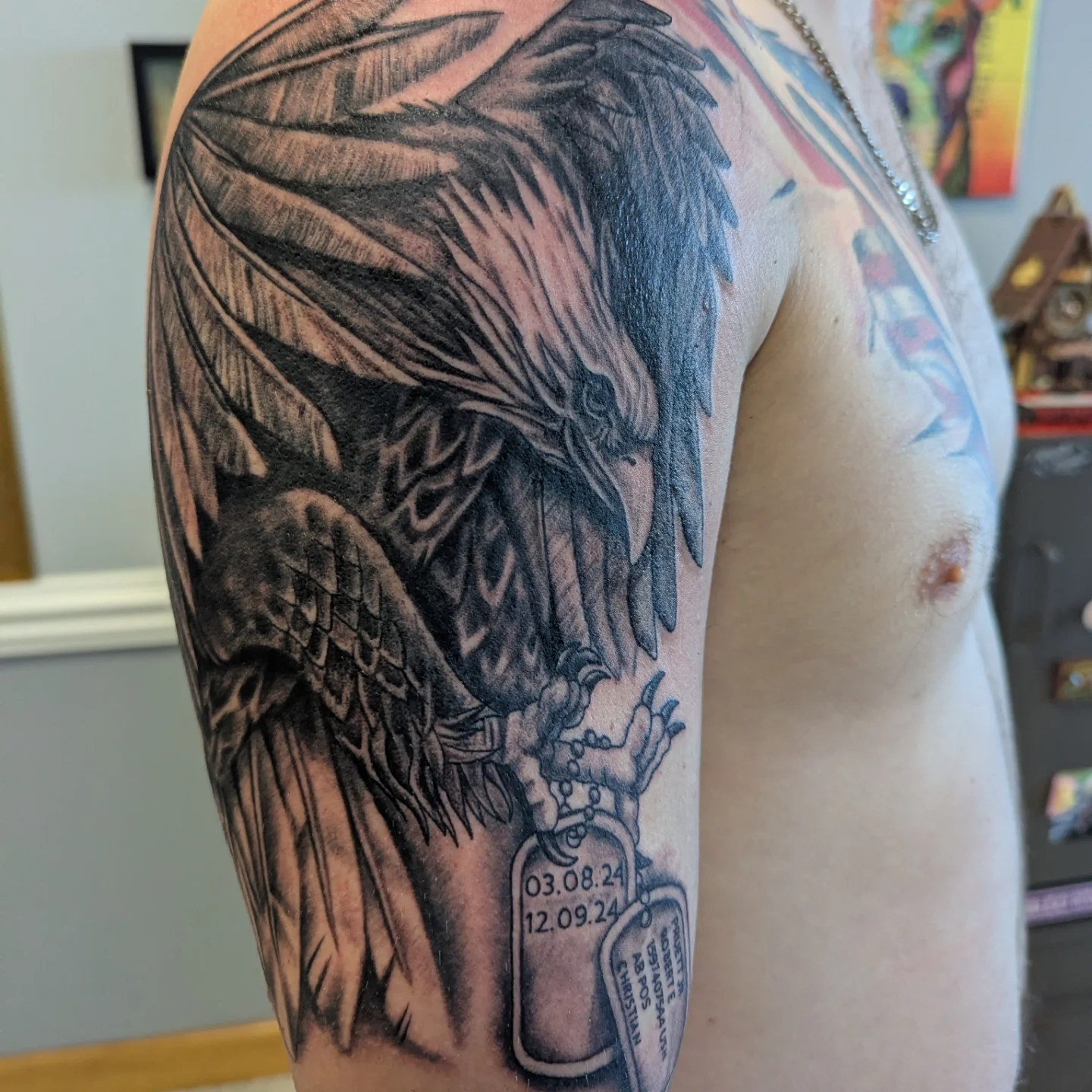 Tattoo by @permanentpicturestattoo โ black_and_grey, realism