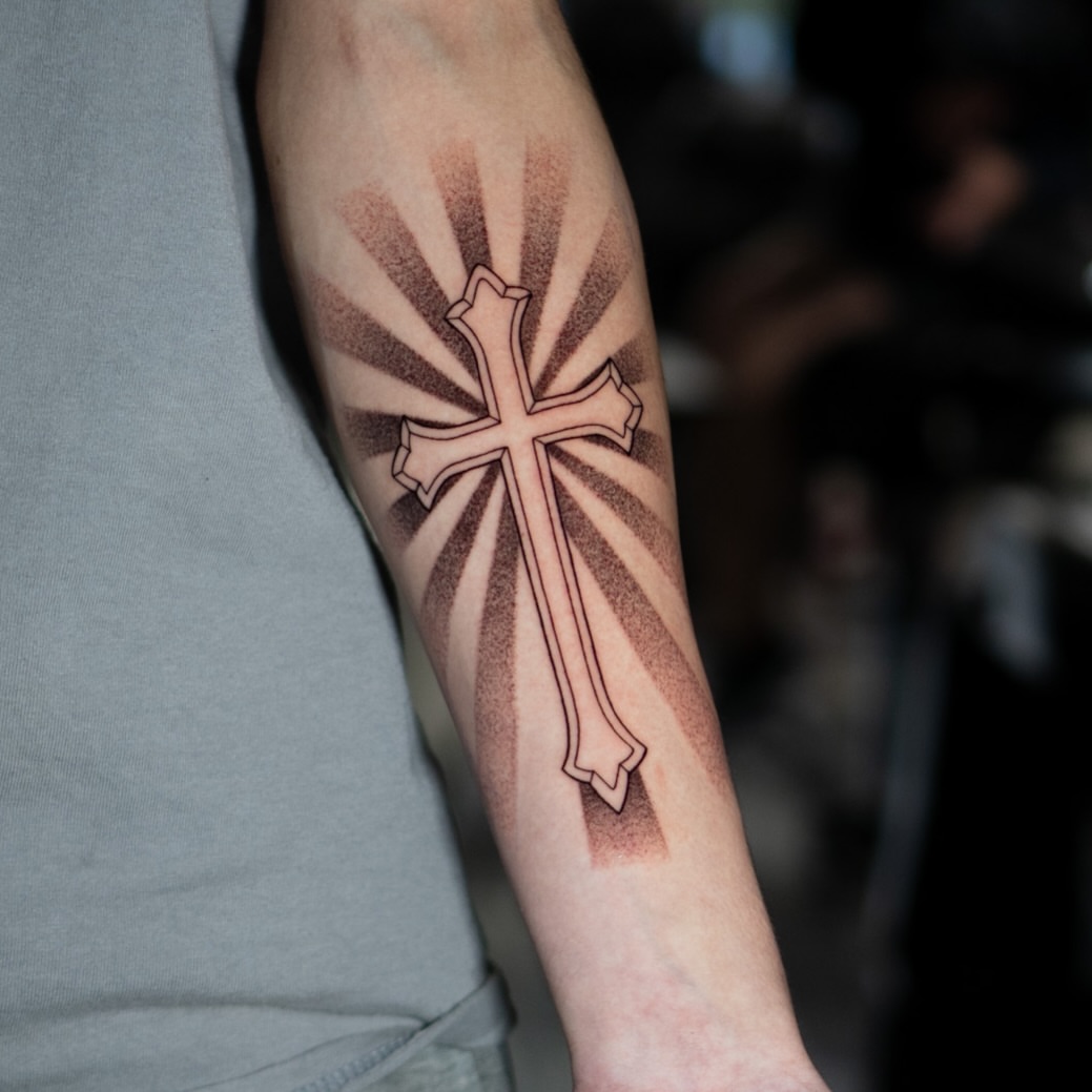 Tattoo by @inkdrunkjorden โ dotwork, black_and_grey