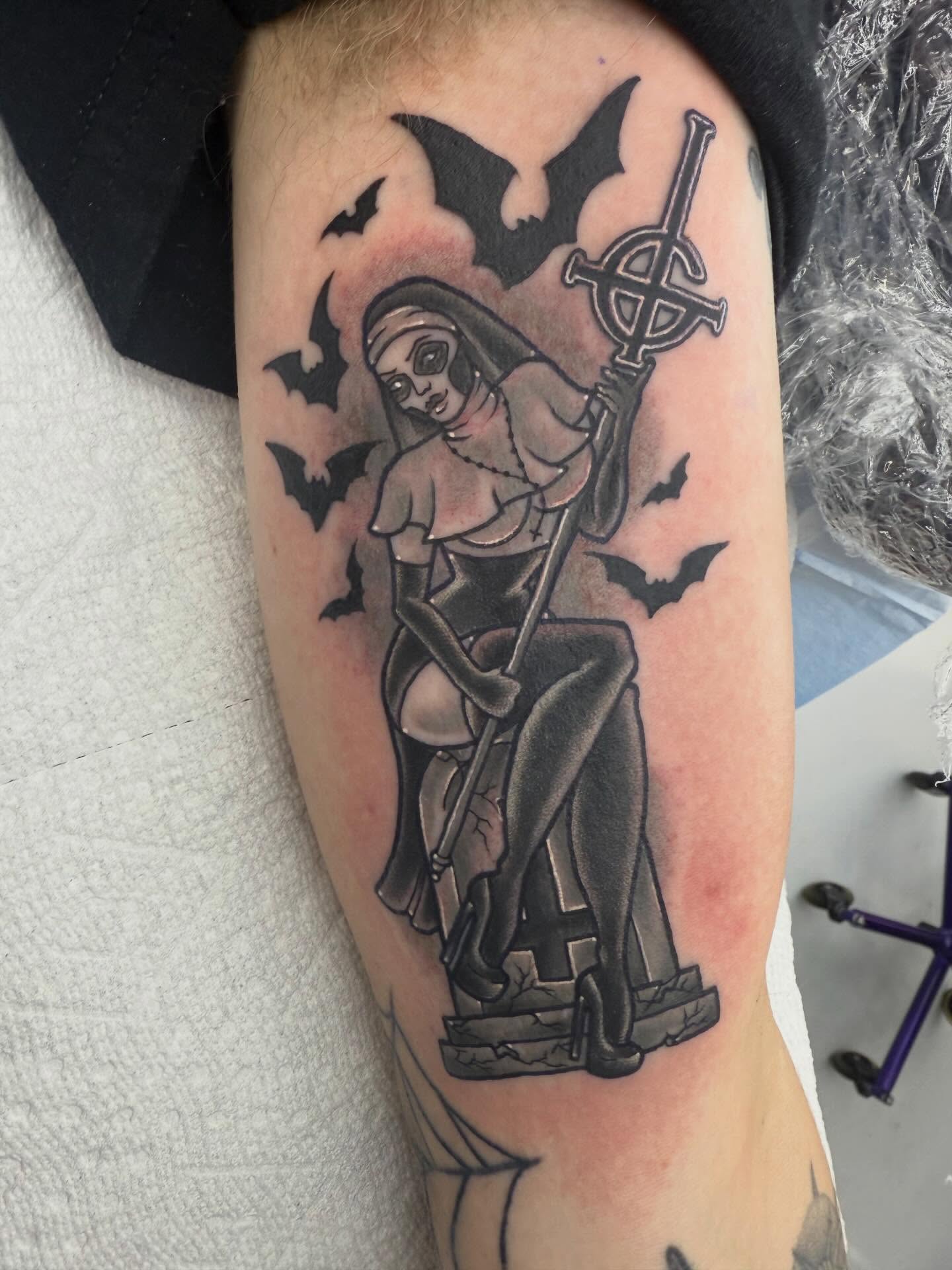 Tattoo by @arcanum.fae.tattoos — american_traditional, dark_realism
