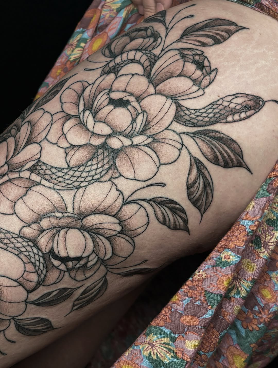 Tattoo by @harmonytattoo_ — japanese_irezumi, black_and_grey