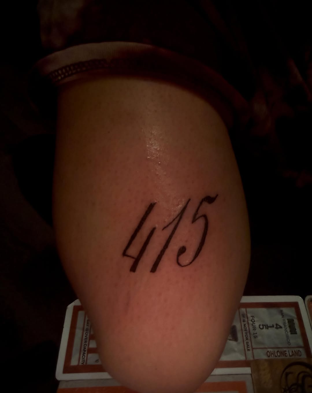 Numbers tattoo on the forearm by MY$T
