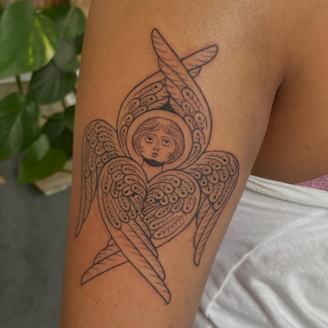 Tattoo by @alzster — black_and_grey, illustrative