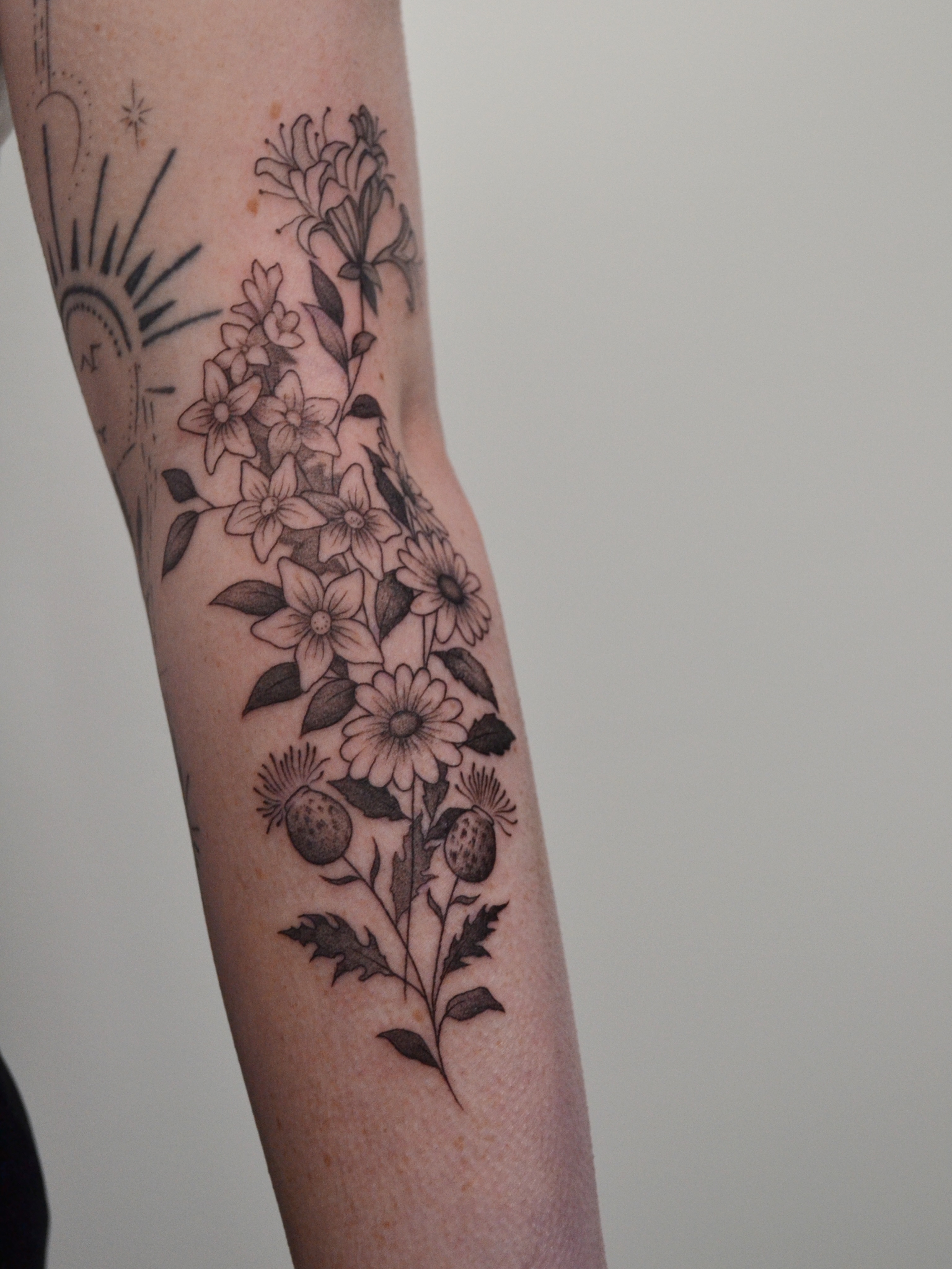 Tattoo by @vulgarviolets — black_and_grey