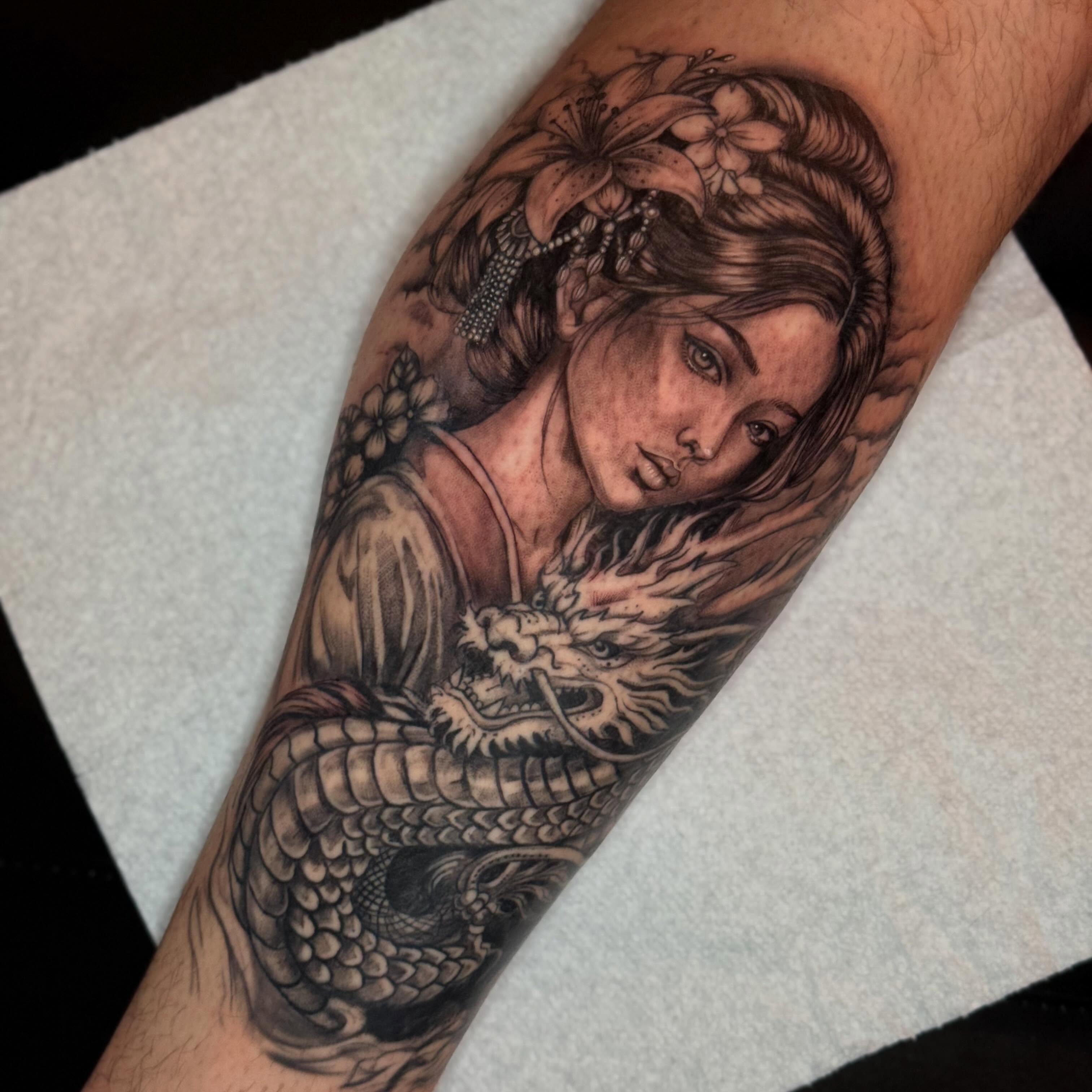 Tattoo by @bellyink_ — black_and_grey, realism
