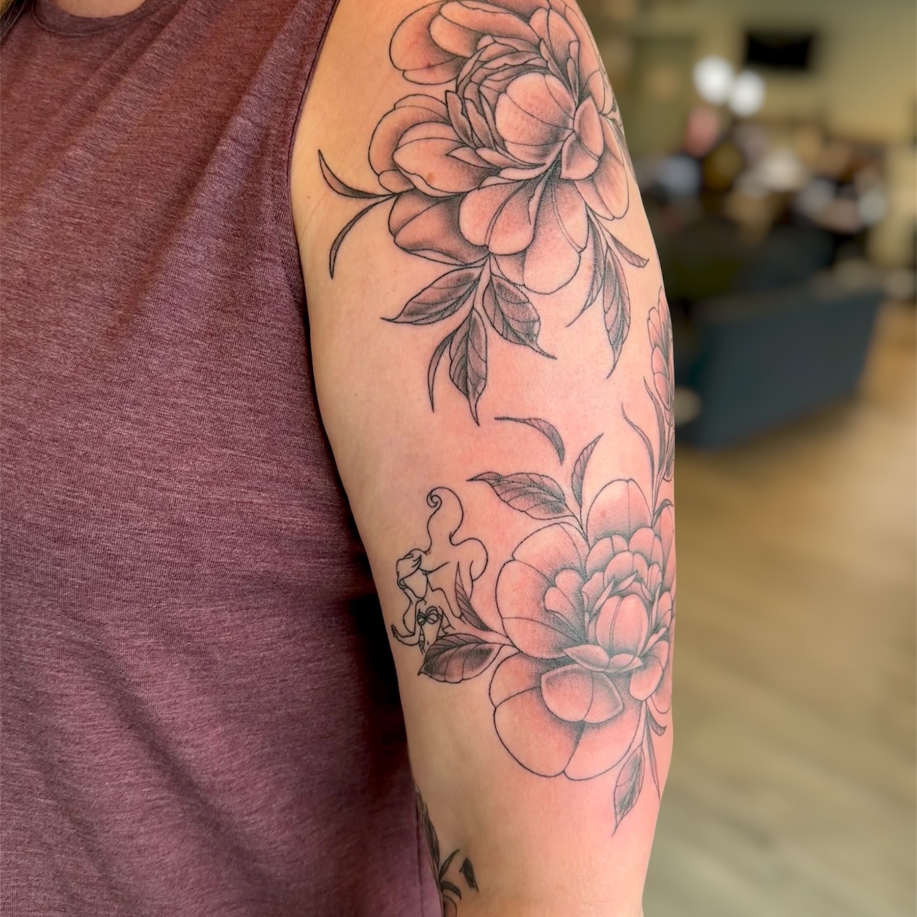 Tattoo by @disnerdtattoo — black_and_grey
