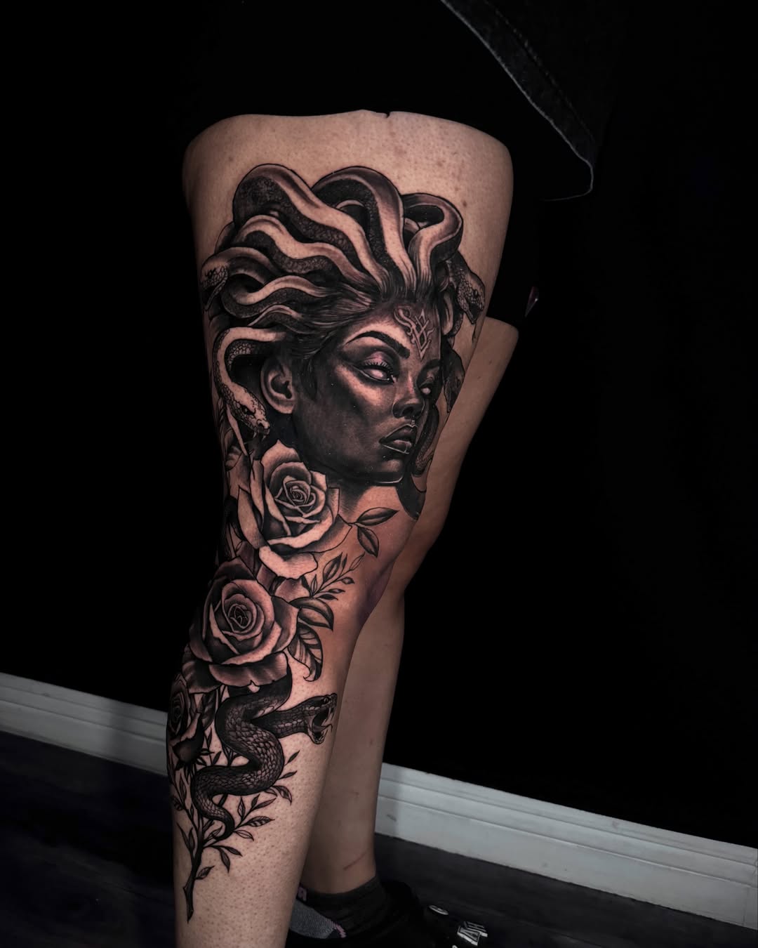 Tattoo by @rhae_ology — black_and_grey, realism