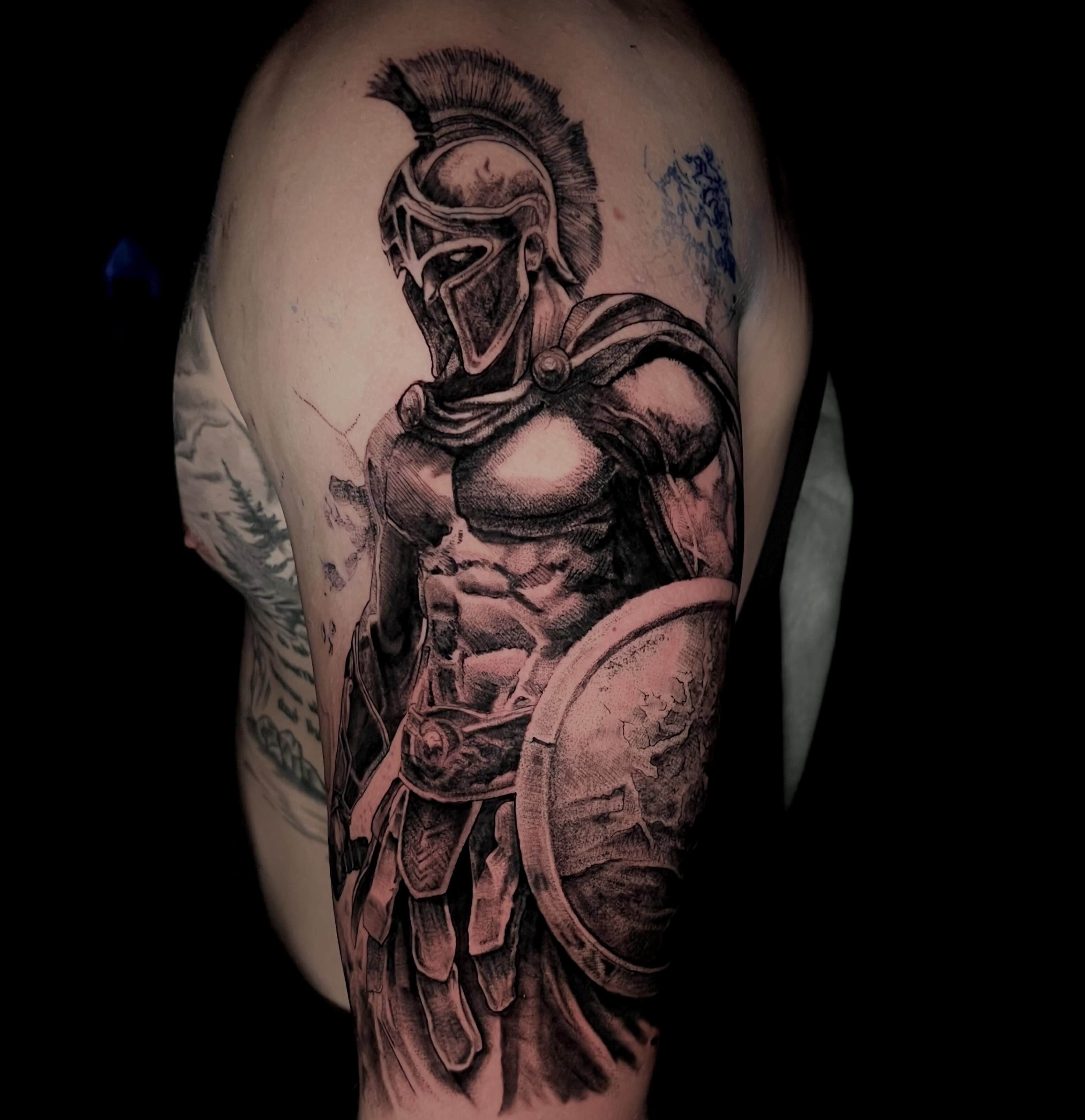 Tattoo by @jamesrichtattoos — realism, black_and_grey