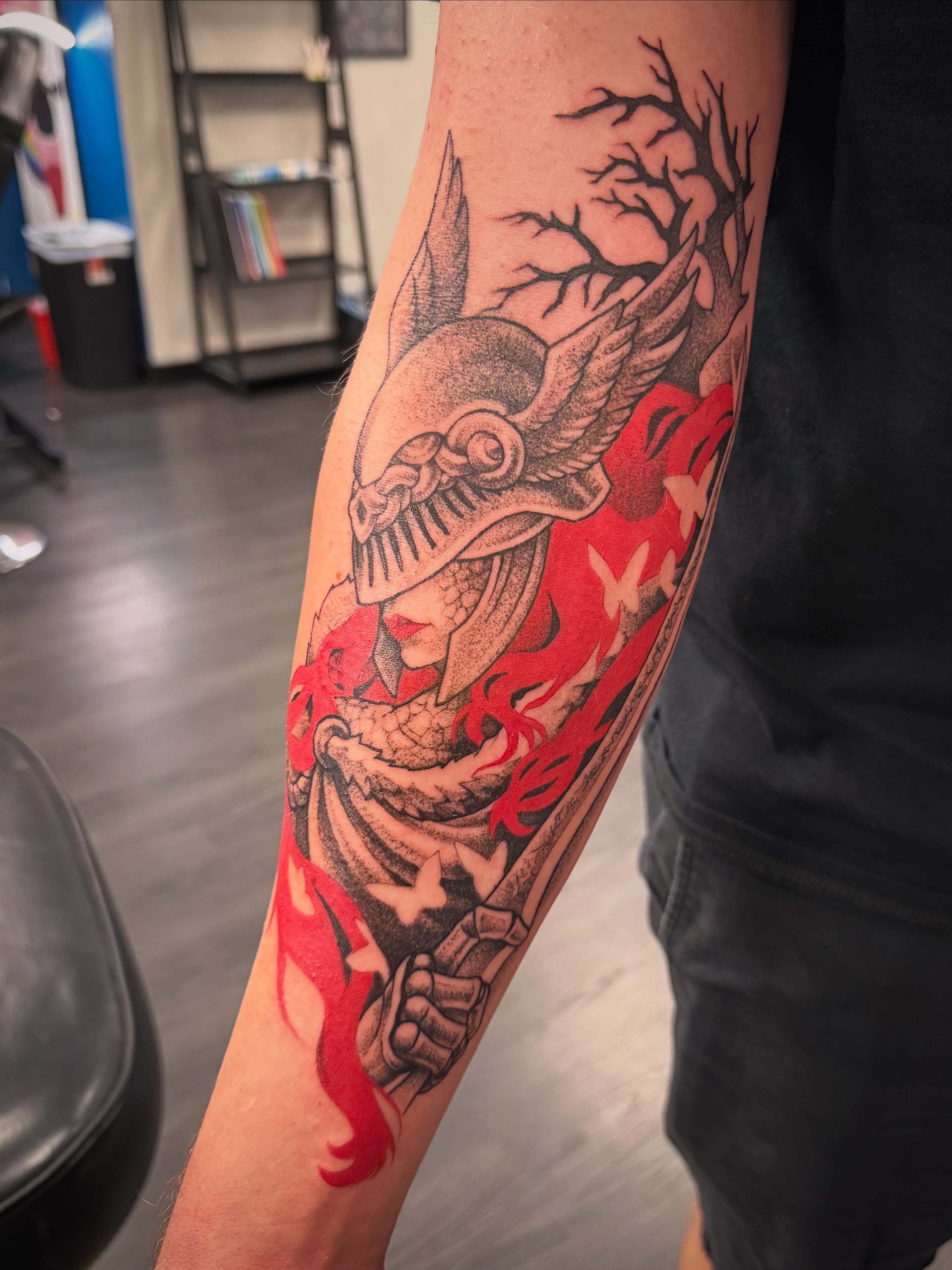 Tattoo by @weaponix — dotwork, realism