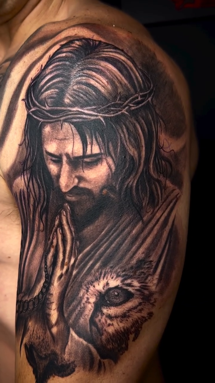 Tattoo by @brooksctattoos — realism, black_and_grey