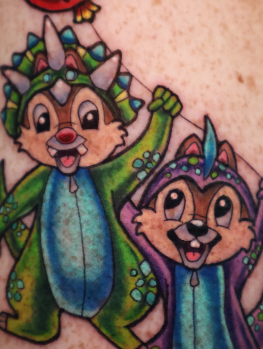 Chips and dale anime tattoo by Bailey Drey