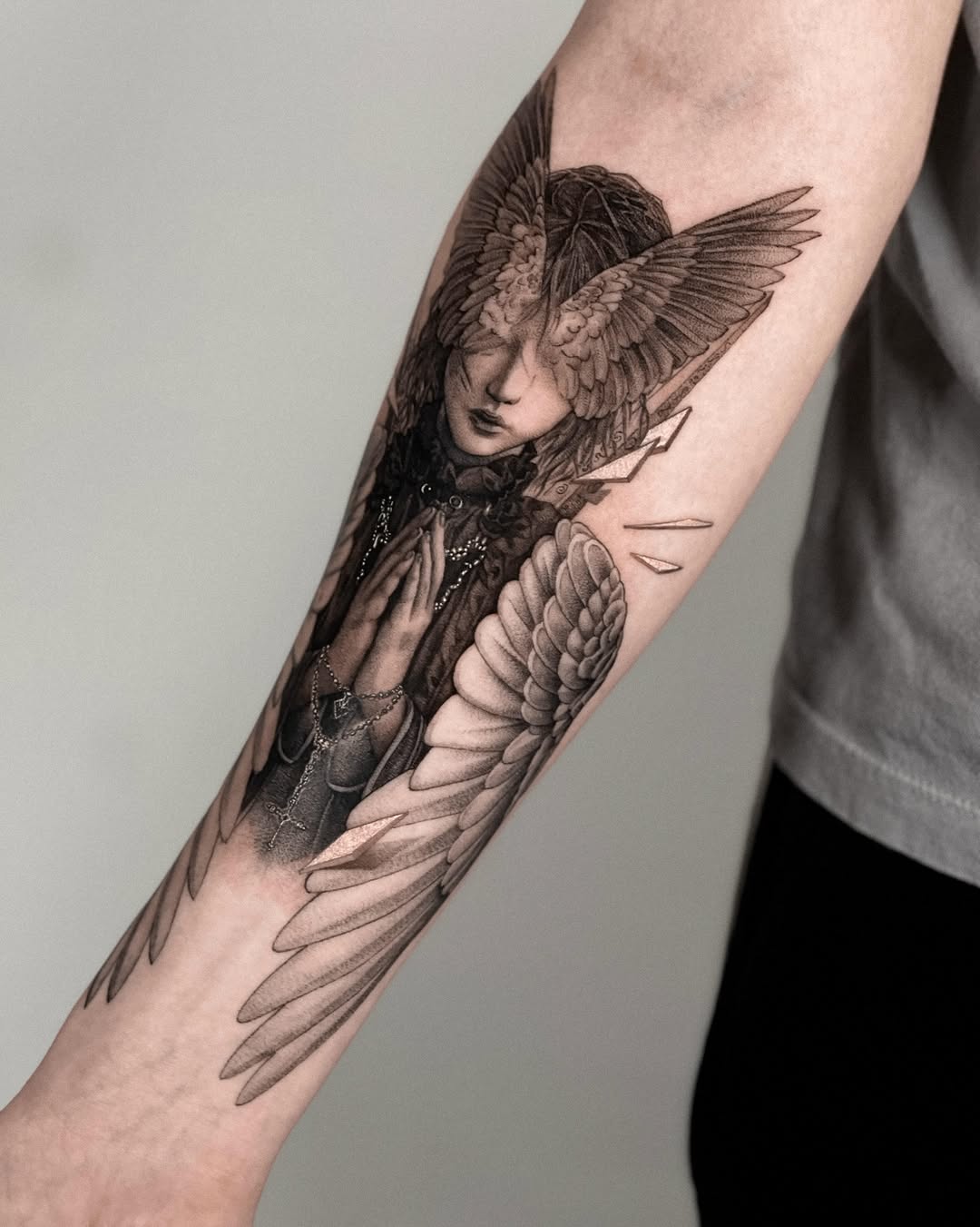 Tattoo by @blackbird_tattooer — black_and_grey, realism