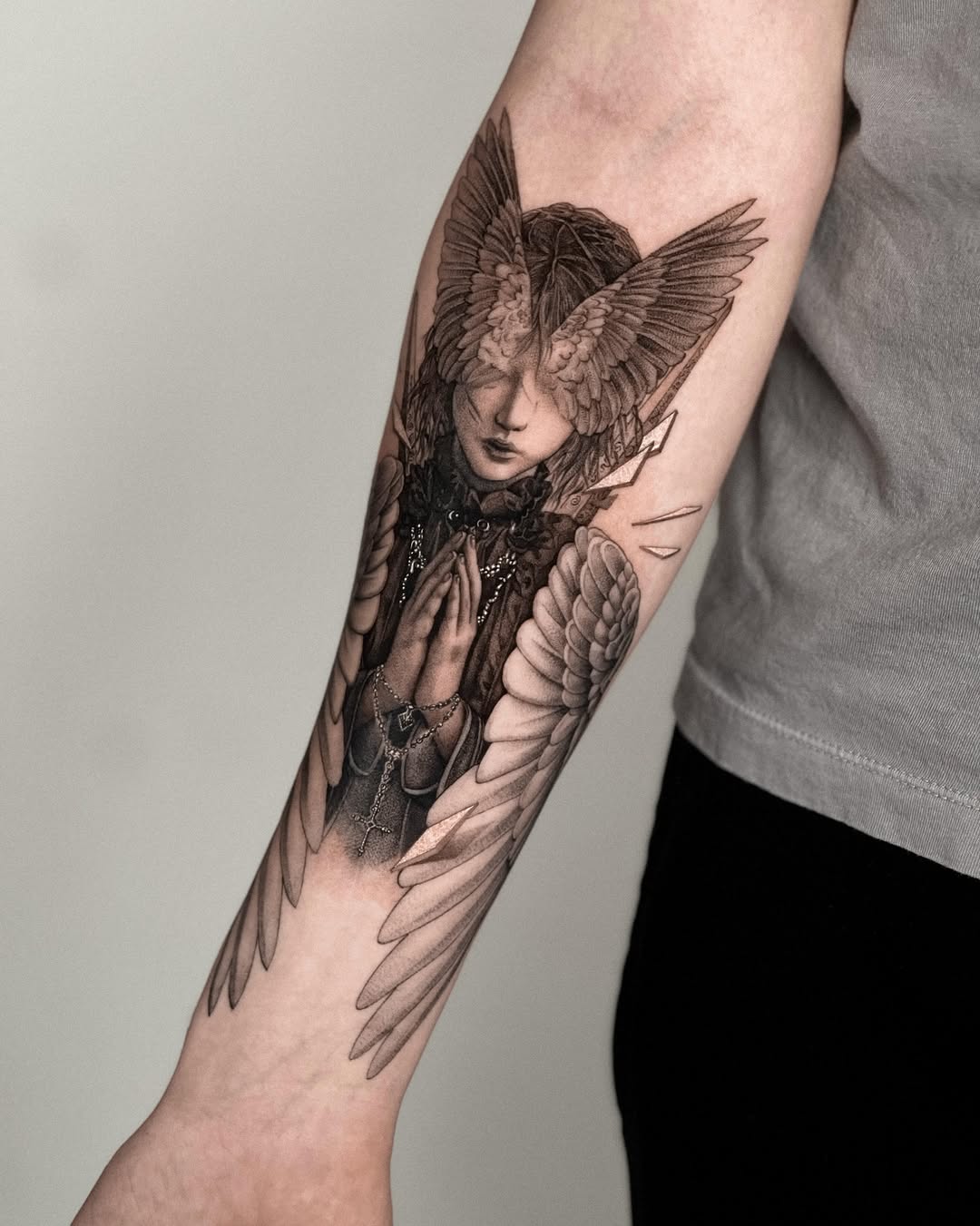 Tattoo by @blackbird_tattooer — realism, black_and_grey