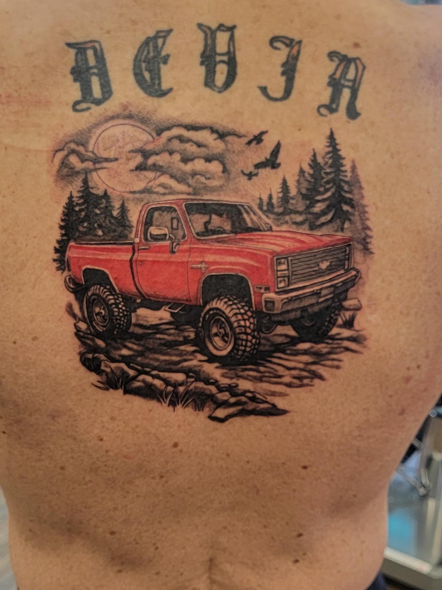 Tattoo by @hatchetfoot_art — realism, lettering_script